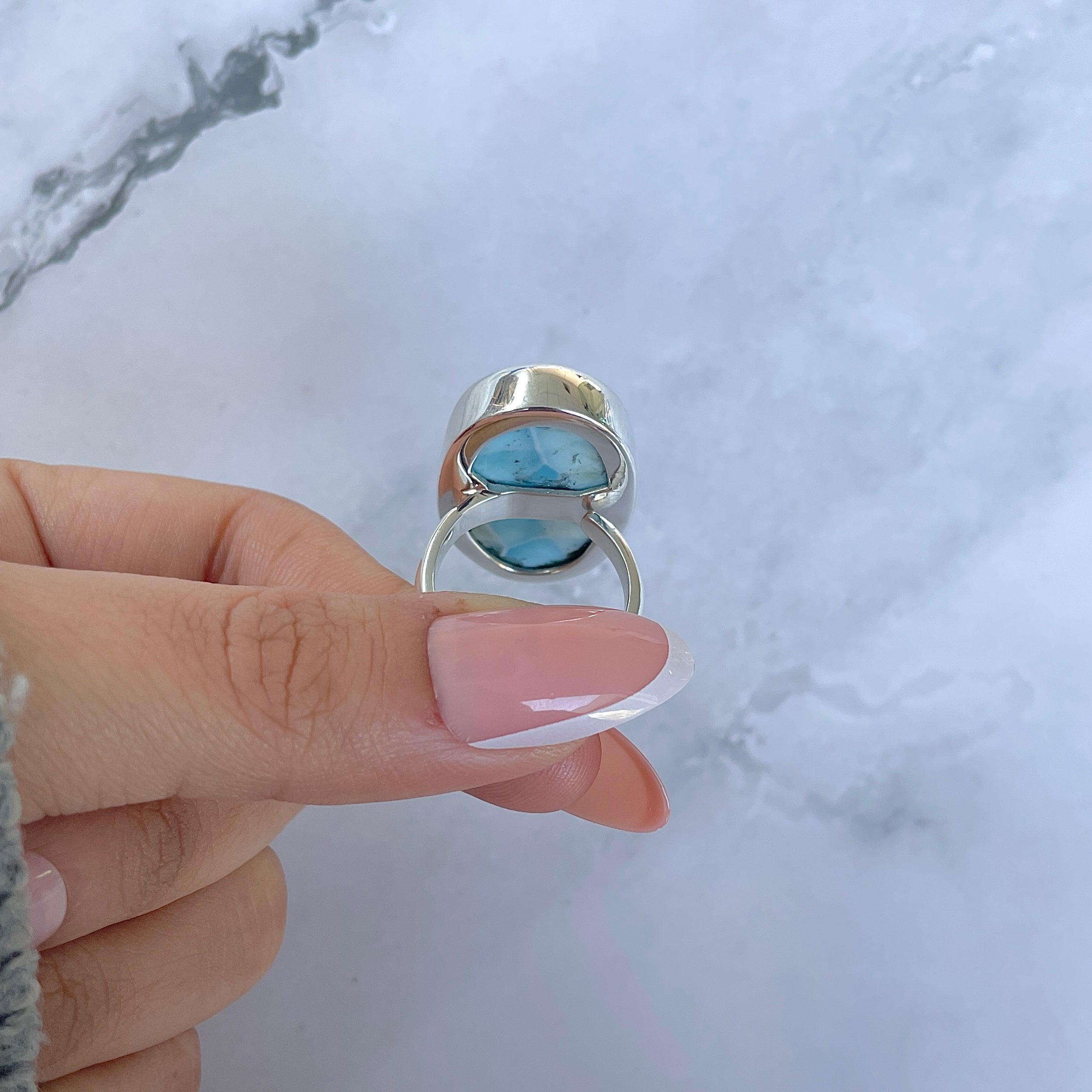 Larimar Adjustable Ring-(LAR-R-1509.)