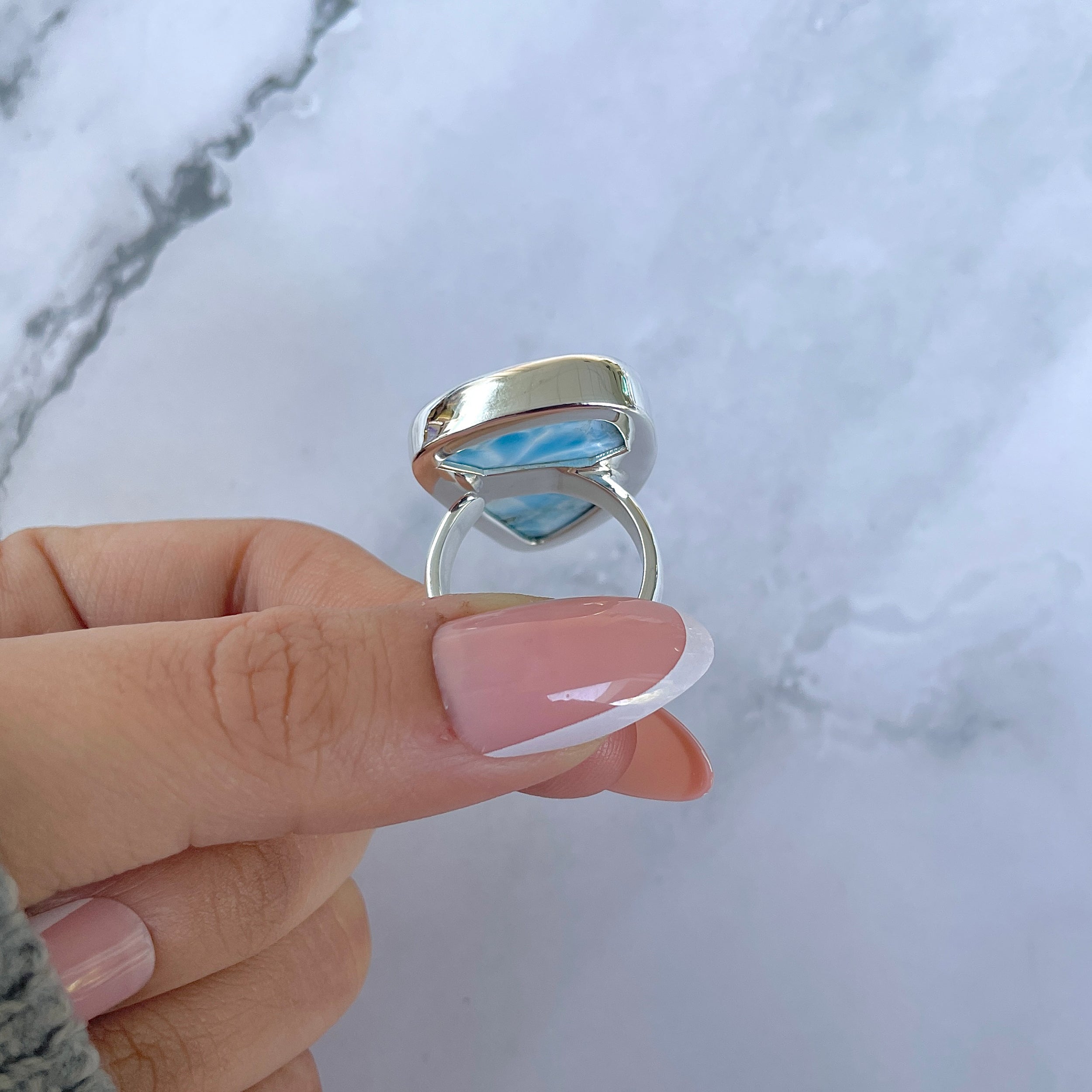 Larimar Adjustable Ring-(LAR-R-1510.)