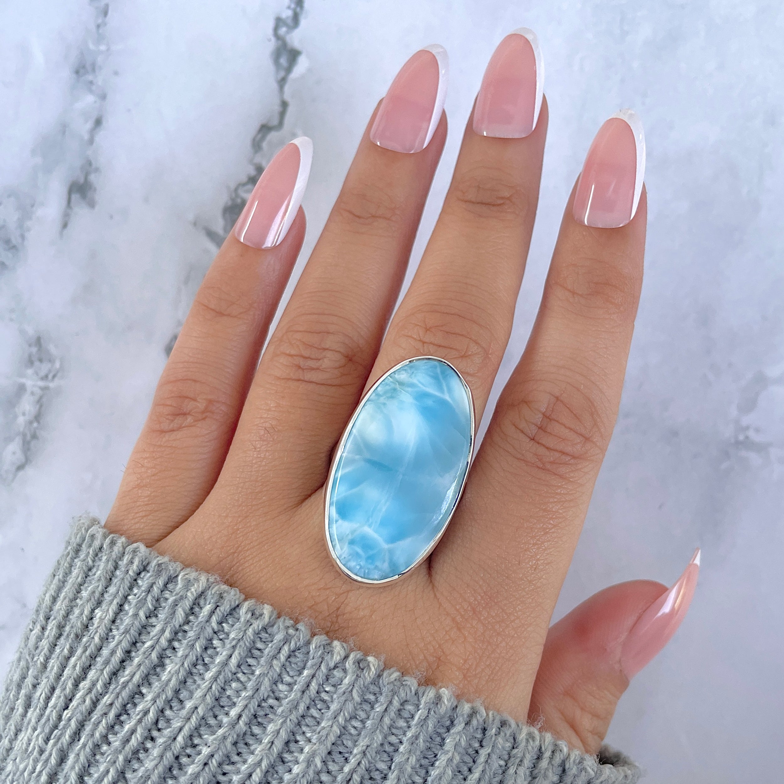 Larimar Adjustable Ring-(LAR-R-1511.)