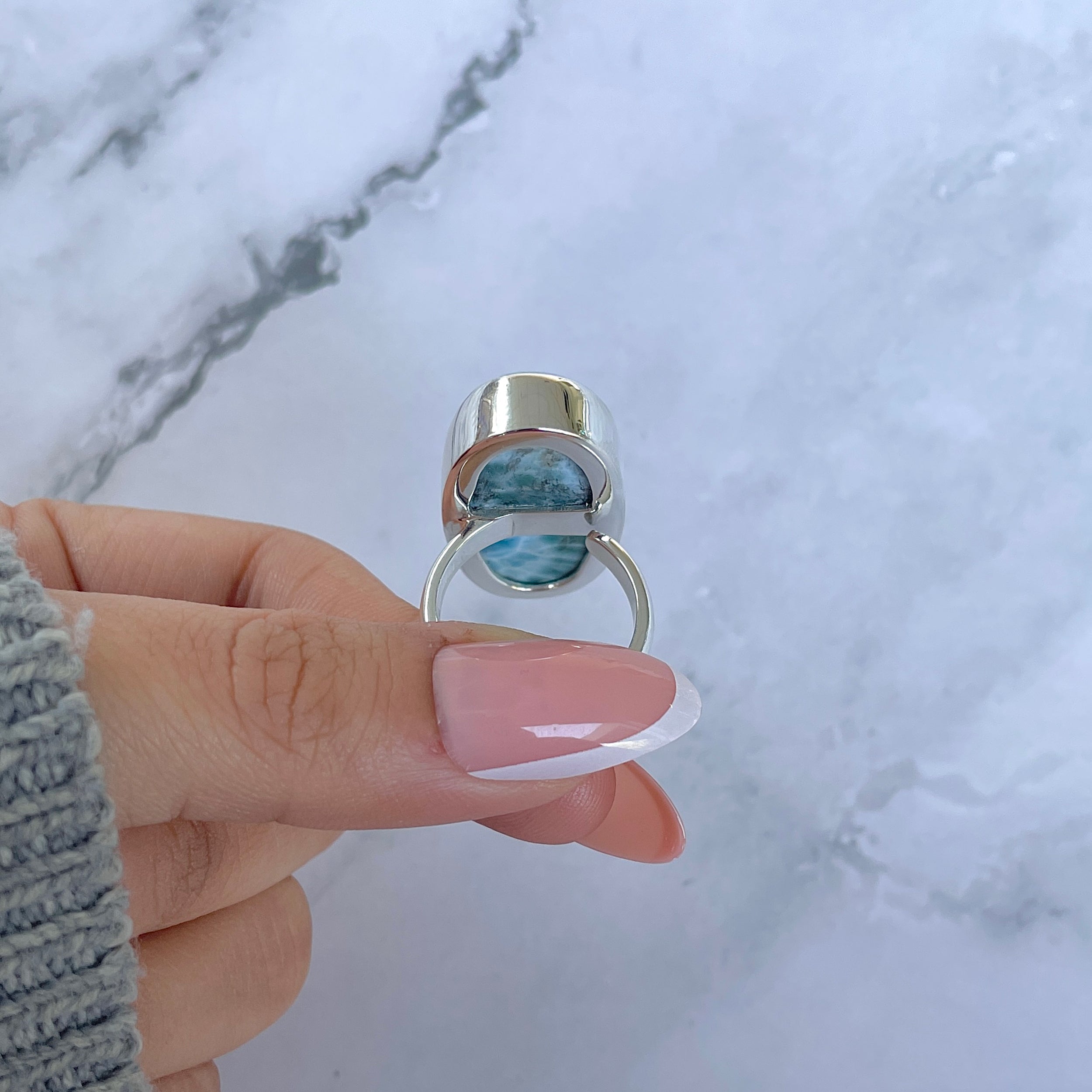 Larimar Adjustable Ring-(LAR-R-1512.)