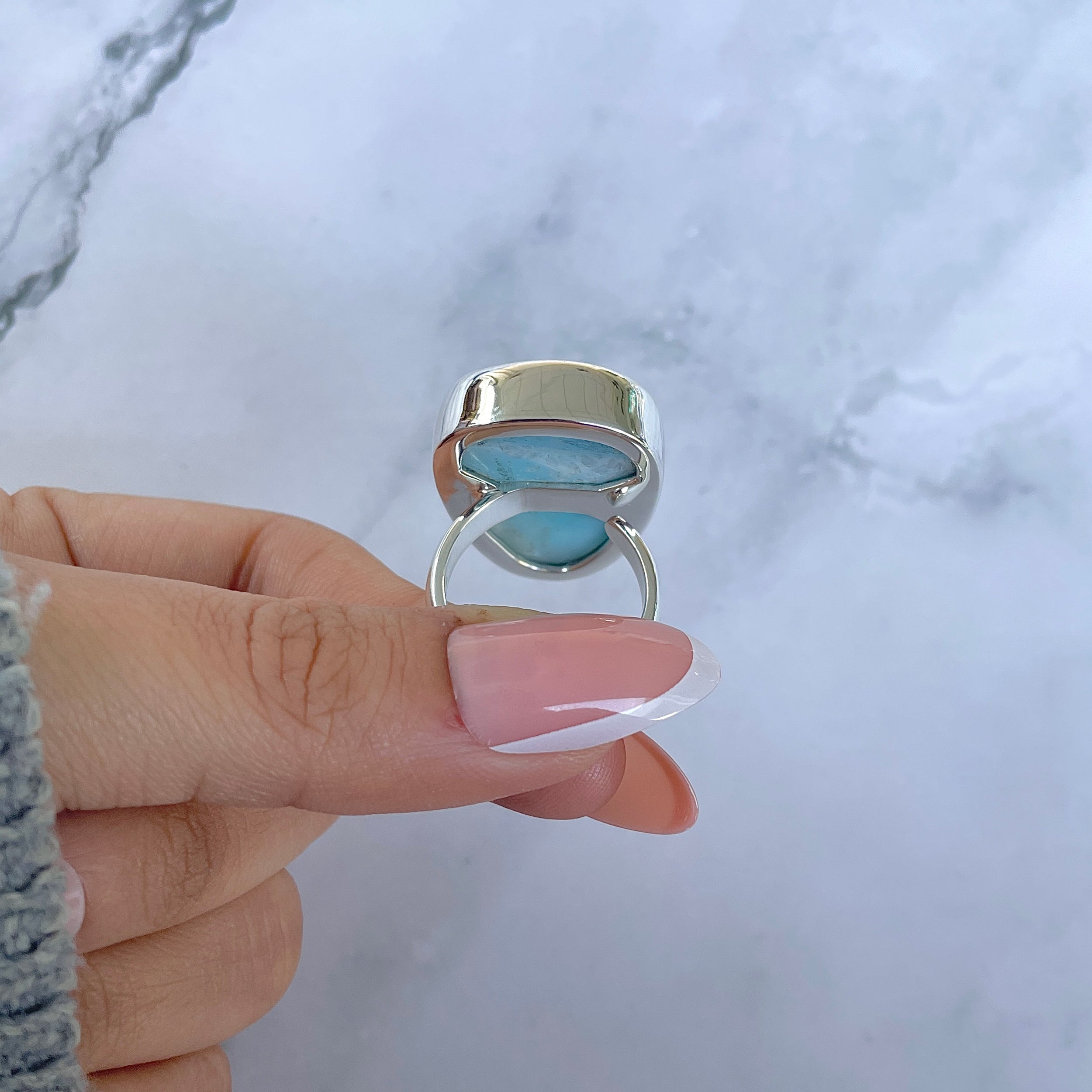 Larimar Adjustable Ring-(LAR-R-1513.)