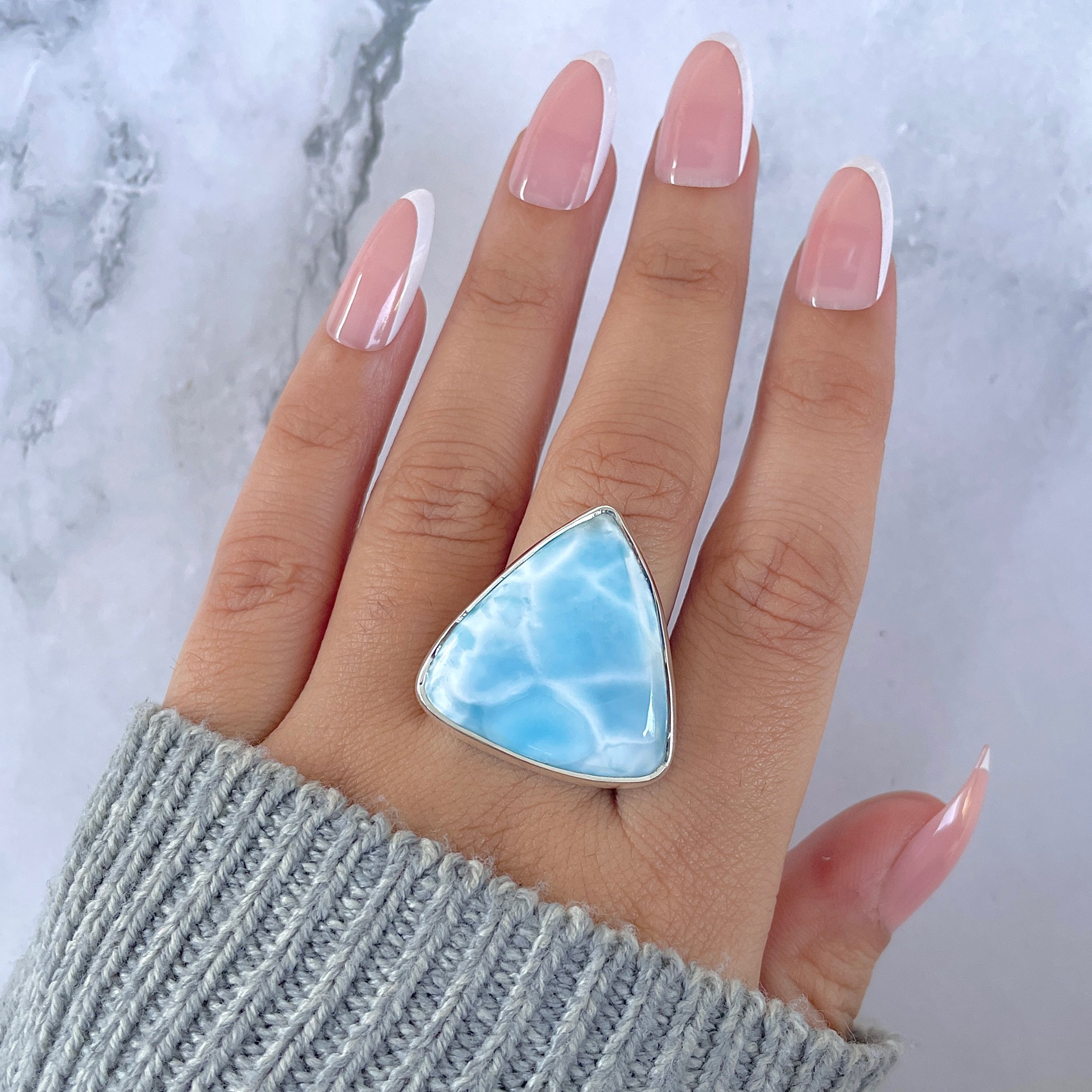 Larimar Adjustable Ring-(LAR-R-1514.)