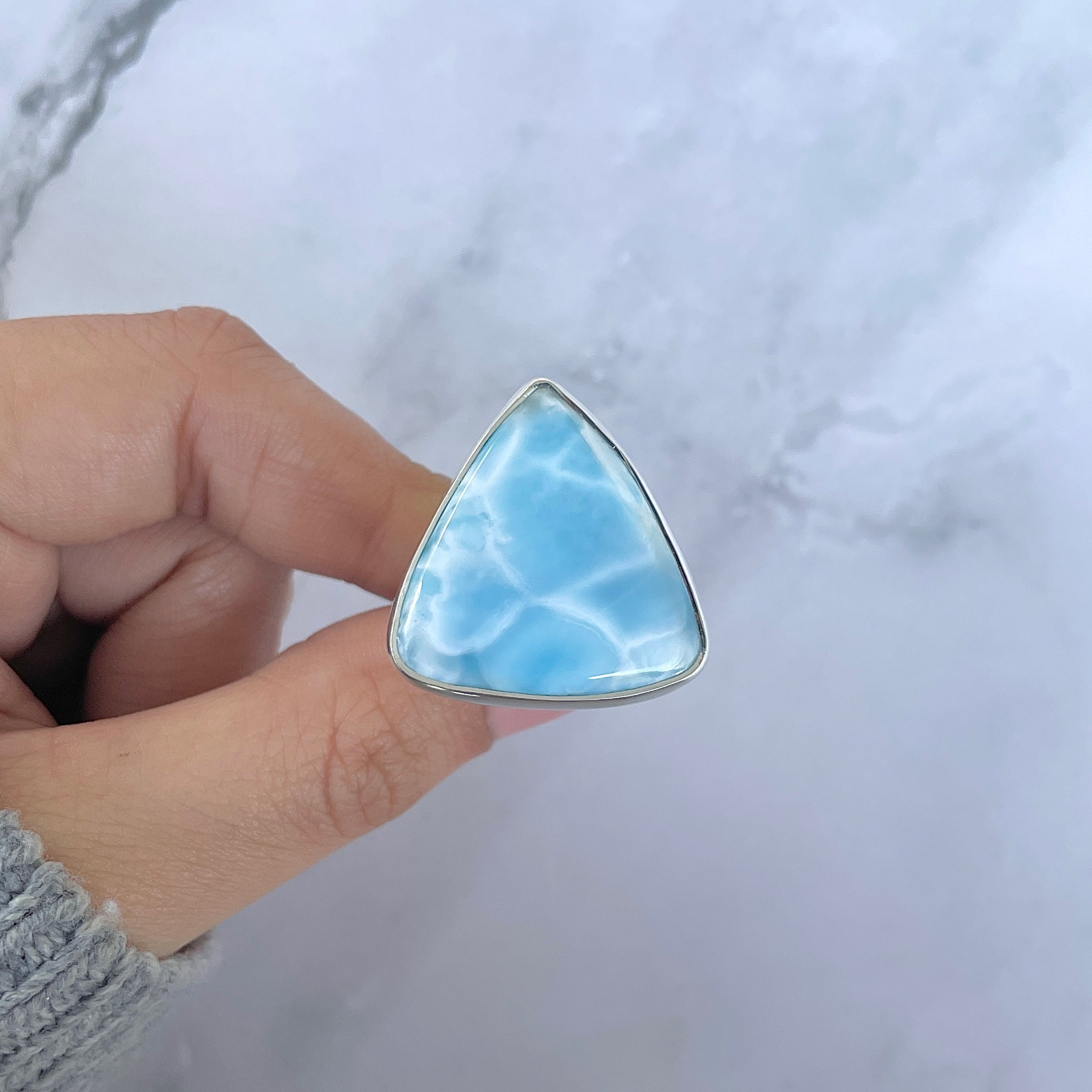 Larimar Adjustable Ring-(LAR-R-1514.)