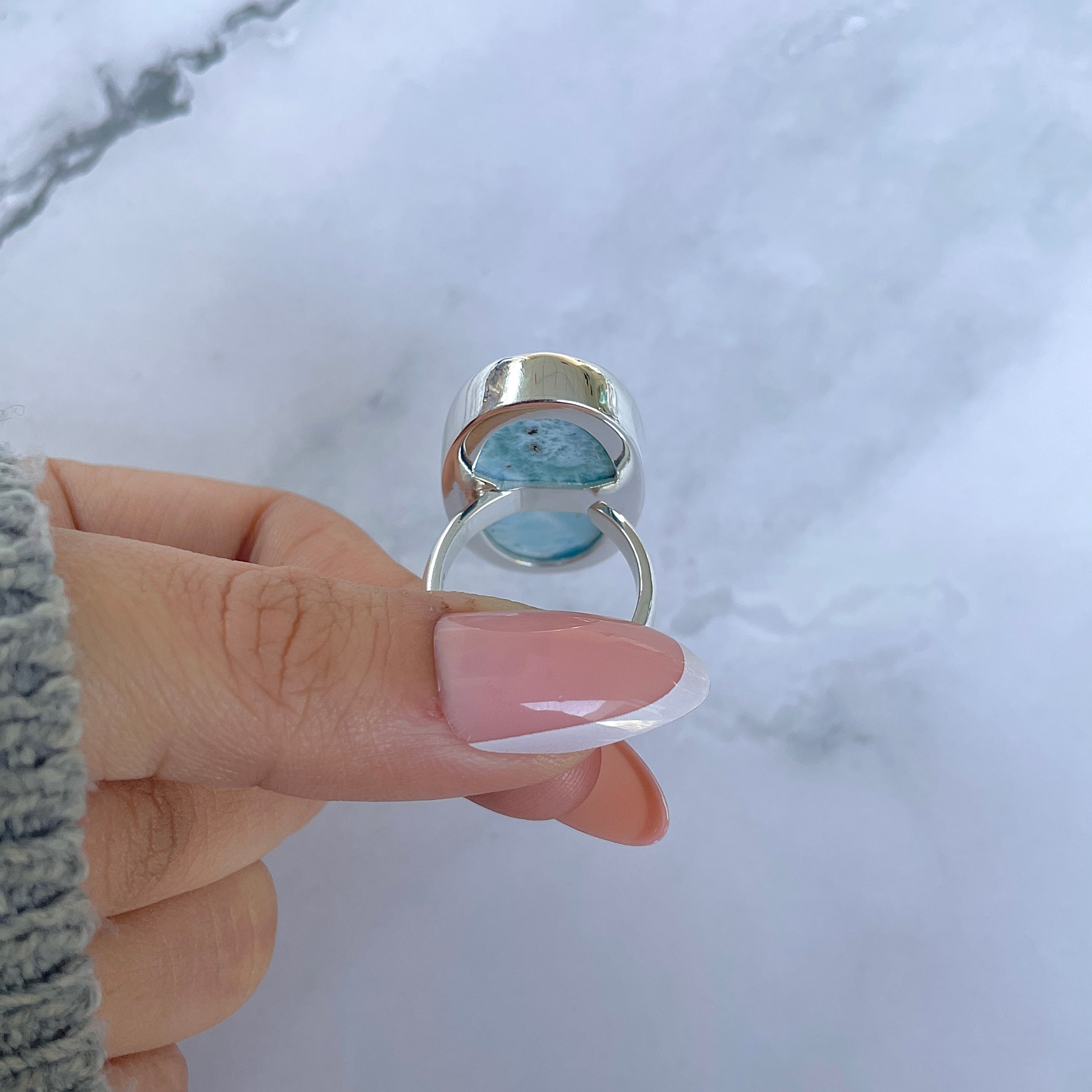 Larimar Adjustable Ring-(LAR-R-1515.)