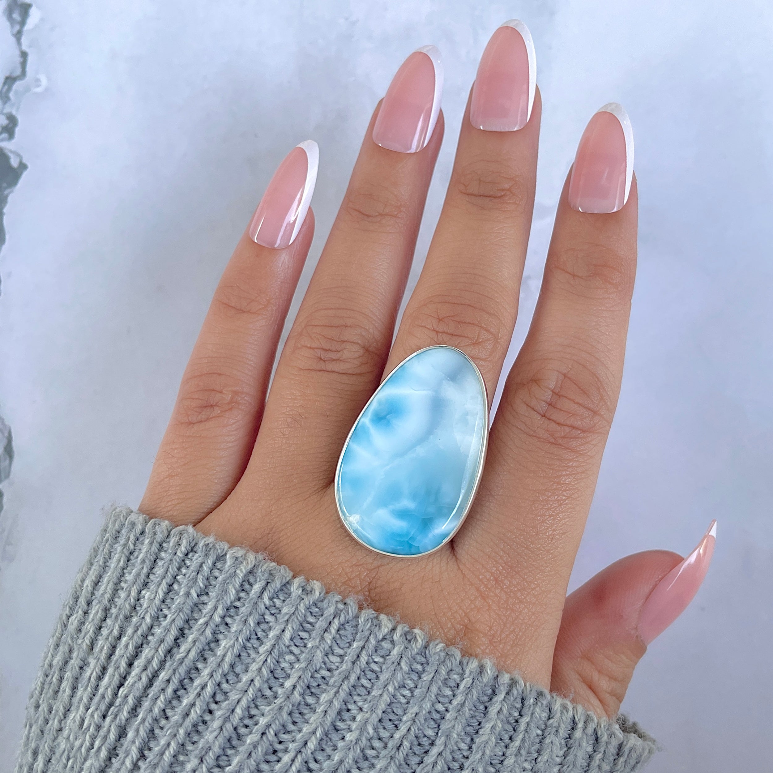 Larimar Adjustable Ring-(LAR-R-1516.)