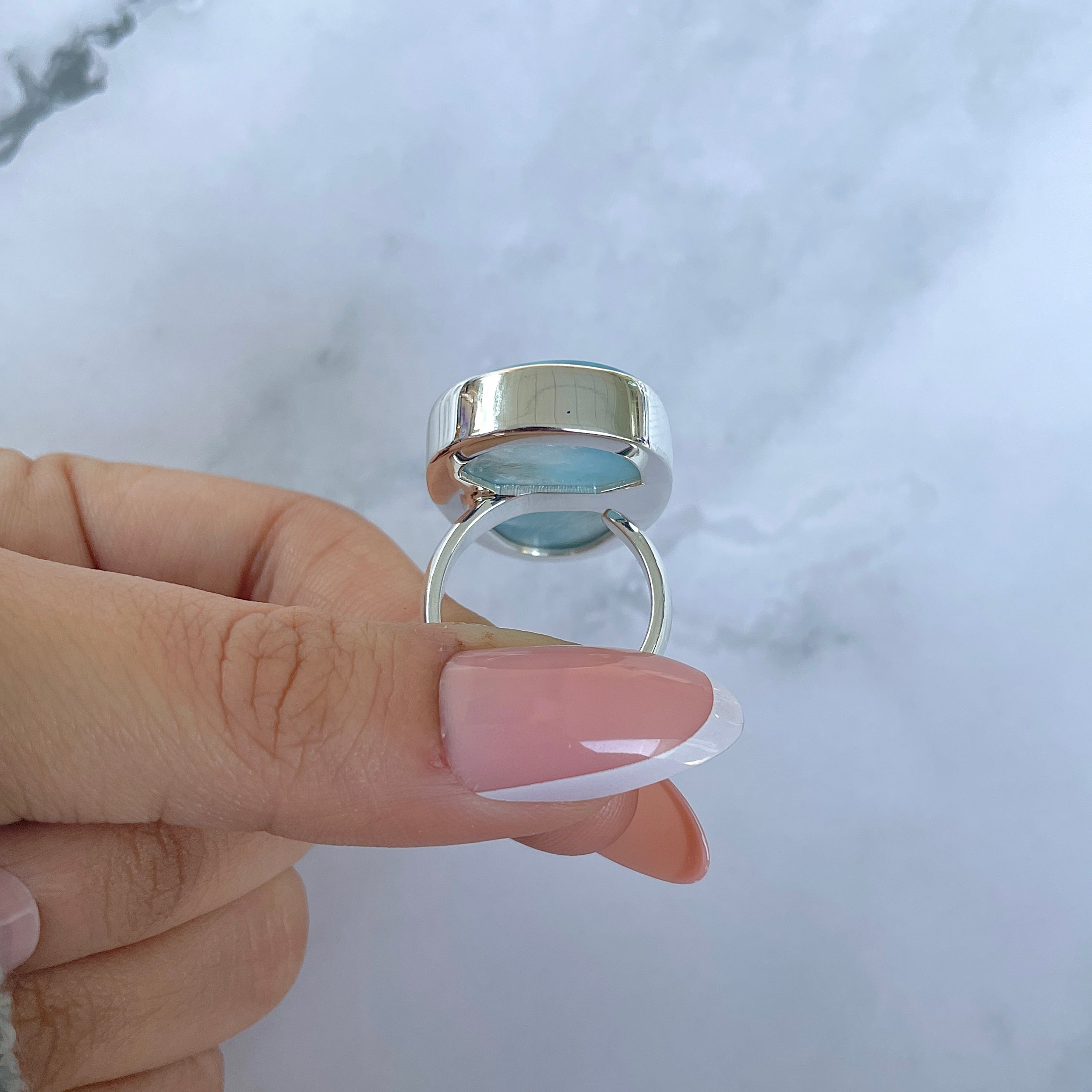 Larimar Adjustable Ring-(LAR-R-1516.)