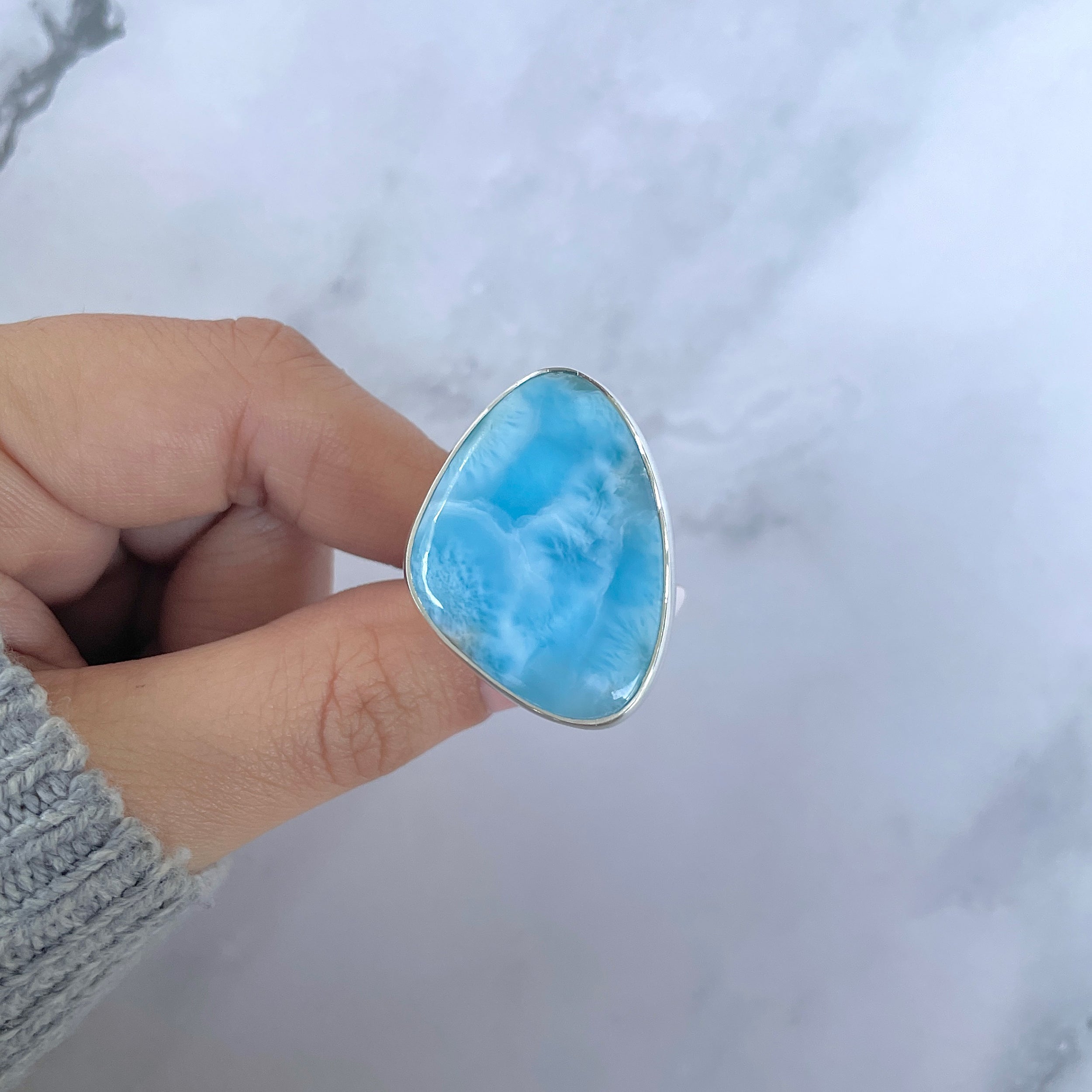 Larimar Adjustable Ring-(LAR-R-1517.)