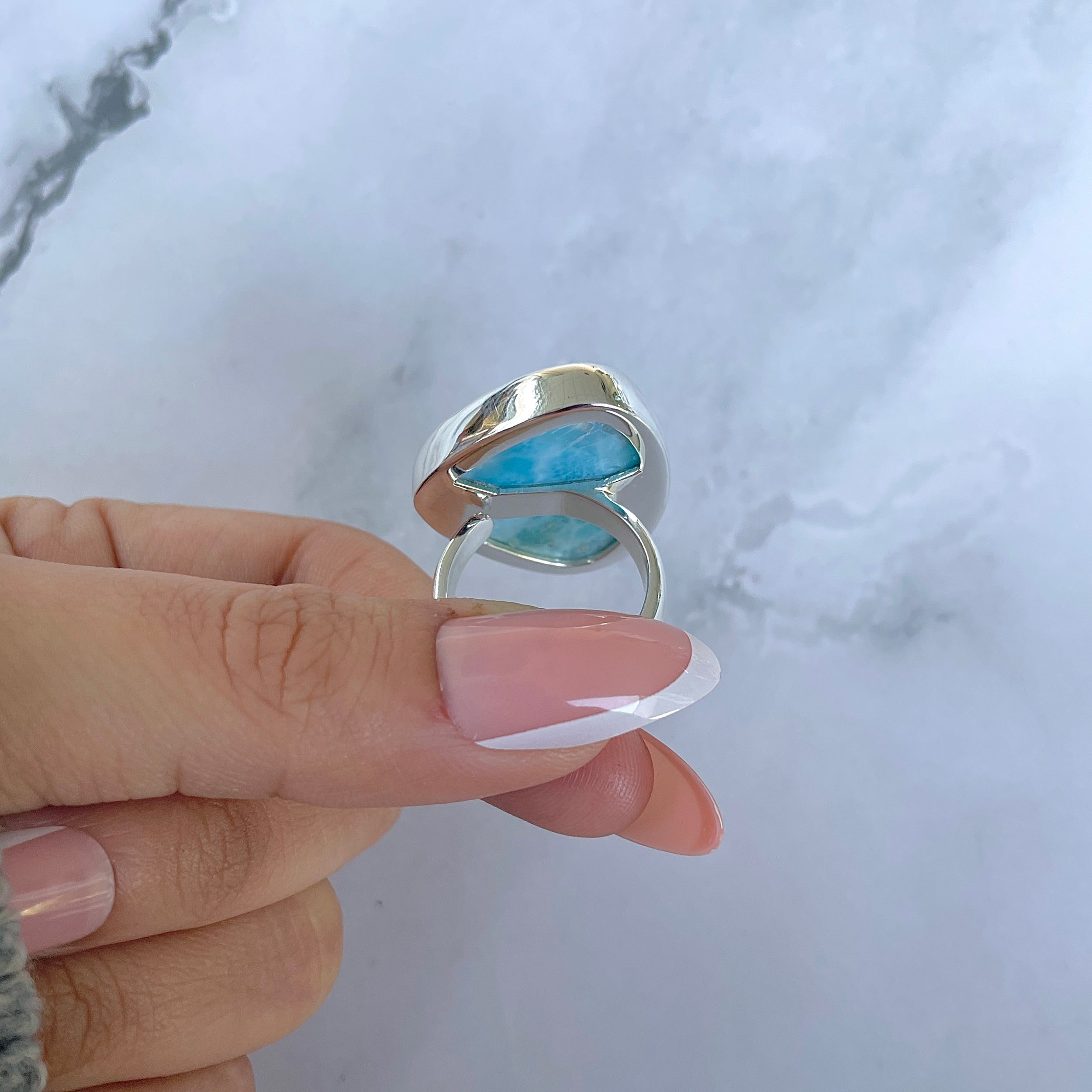Larimar Adjustable Ring-(LAR-R-1517.)