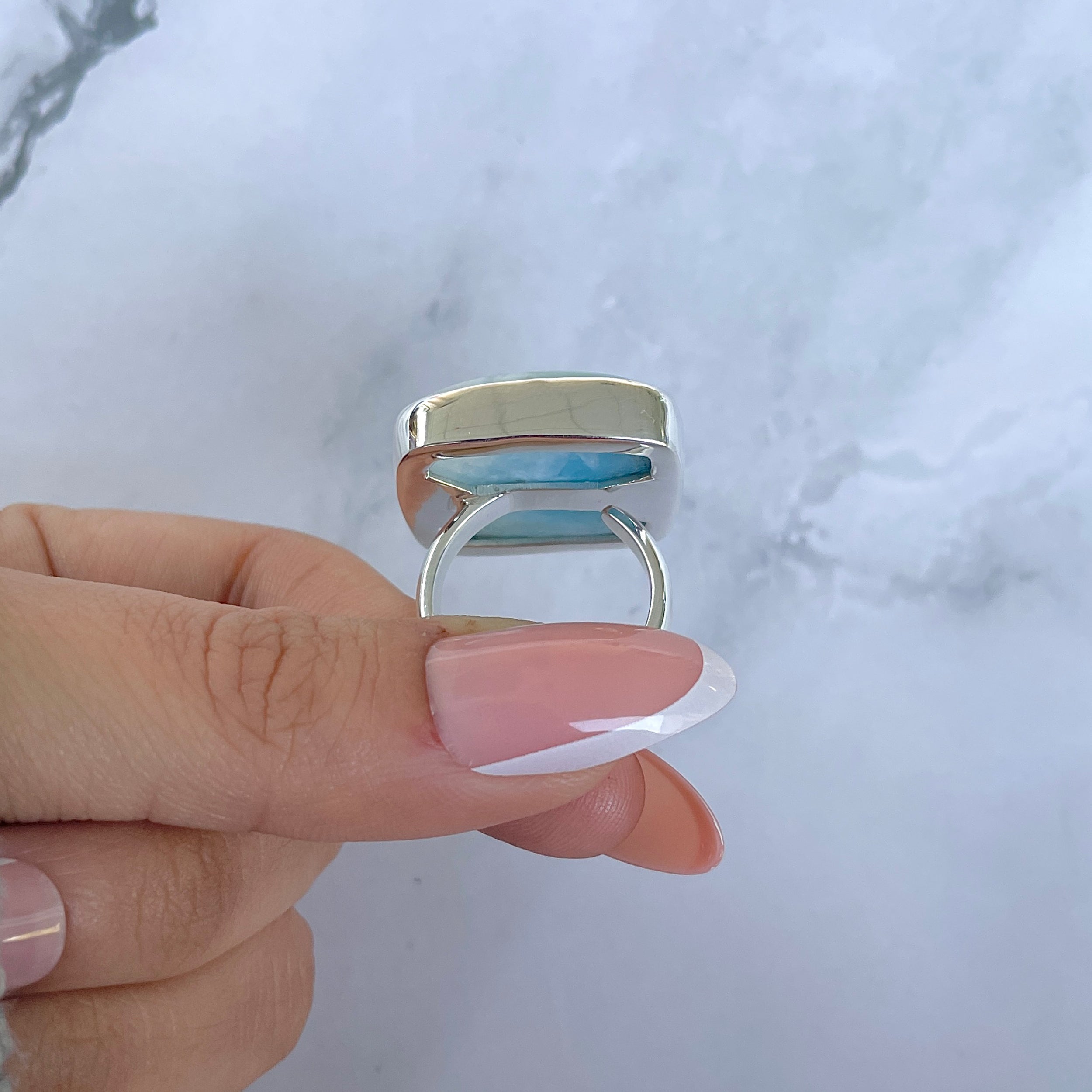Larimar Adjustable Ring-(LAR-R-1518.)