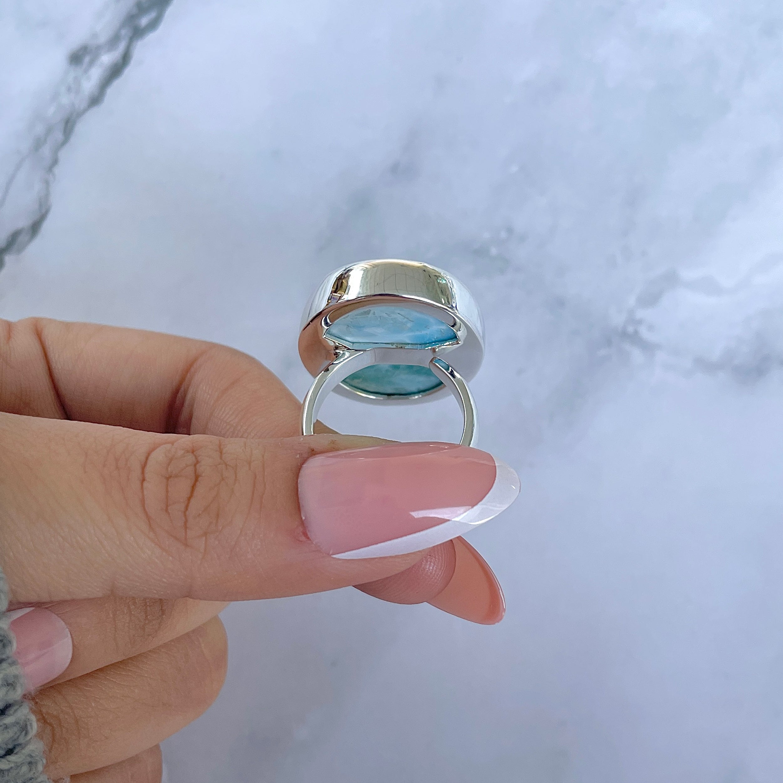 Larimar Adjustable Ring-(LAR-R-1519.)