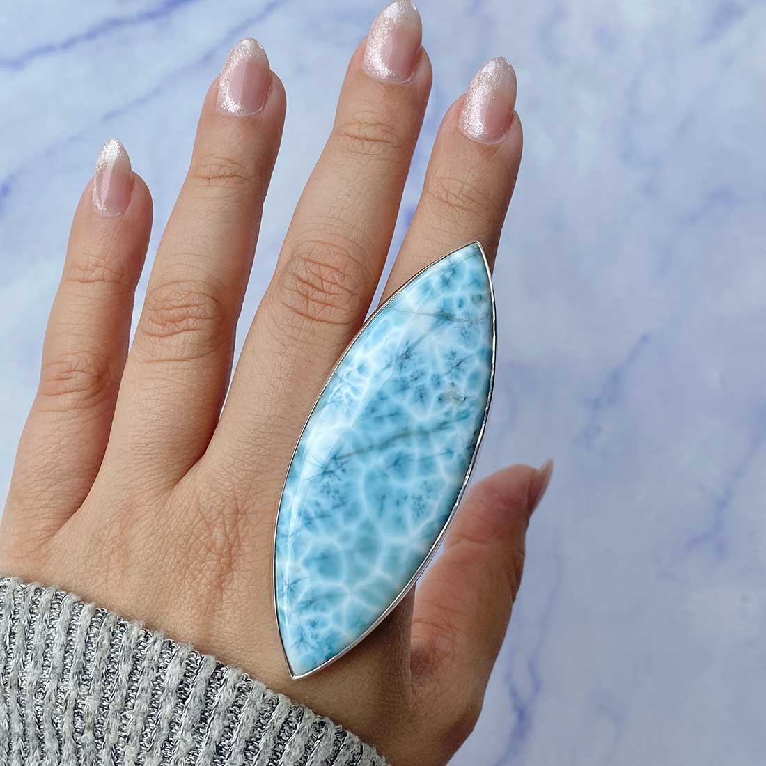 Larimar Adjustable Ring-(LAR-R-152.)