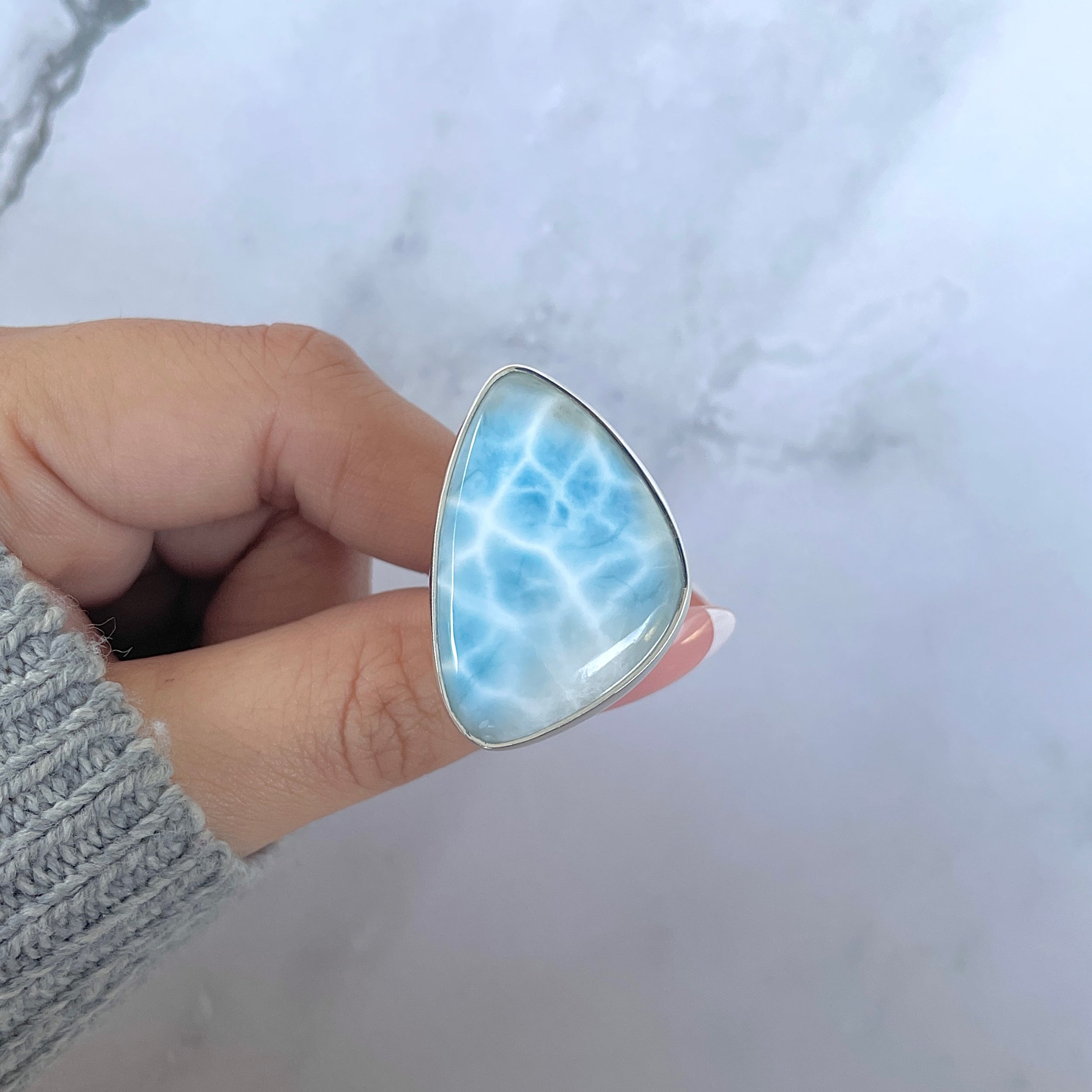 Larimar Adjustable Ring-(LAR-R-1520.)