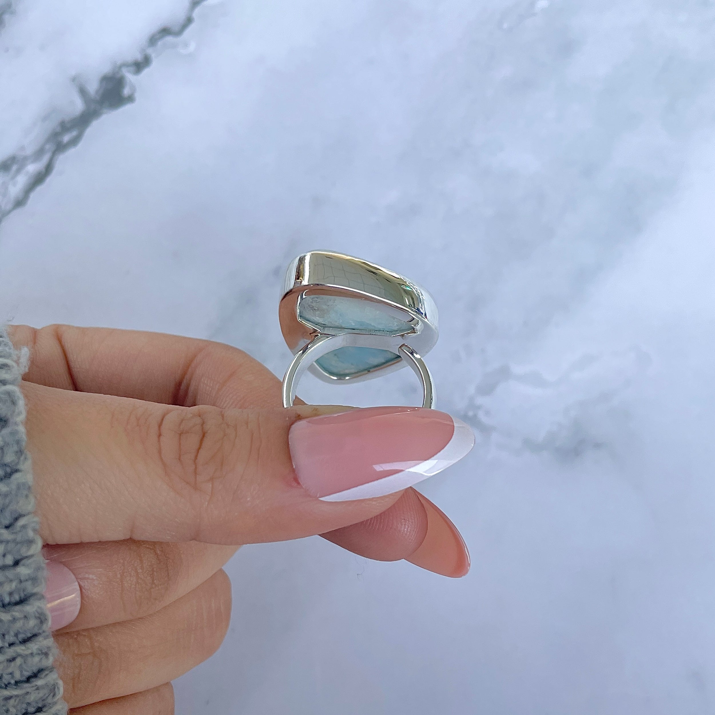 Larimar Adjustable Ring-(LAR-R-1520.)