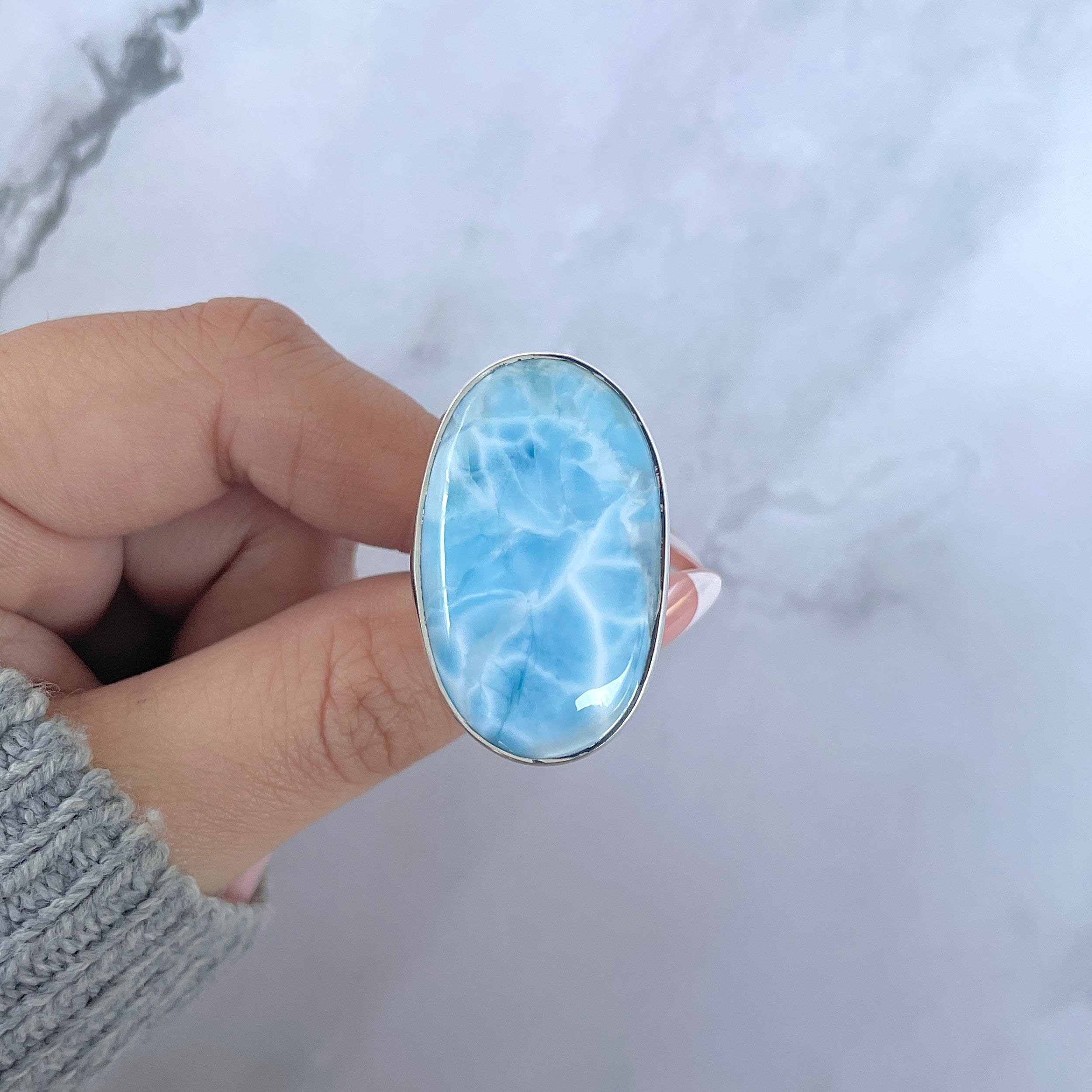 Larimar Adjustable Ring-(LAR-R-1521.)