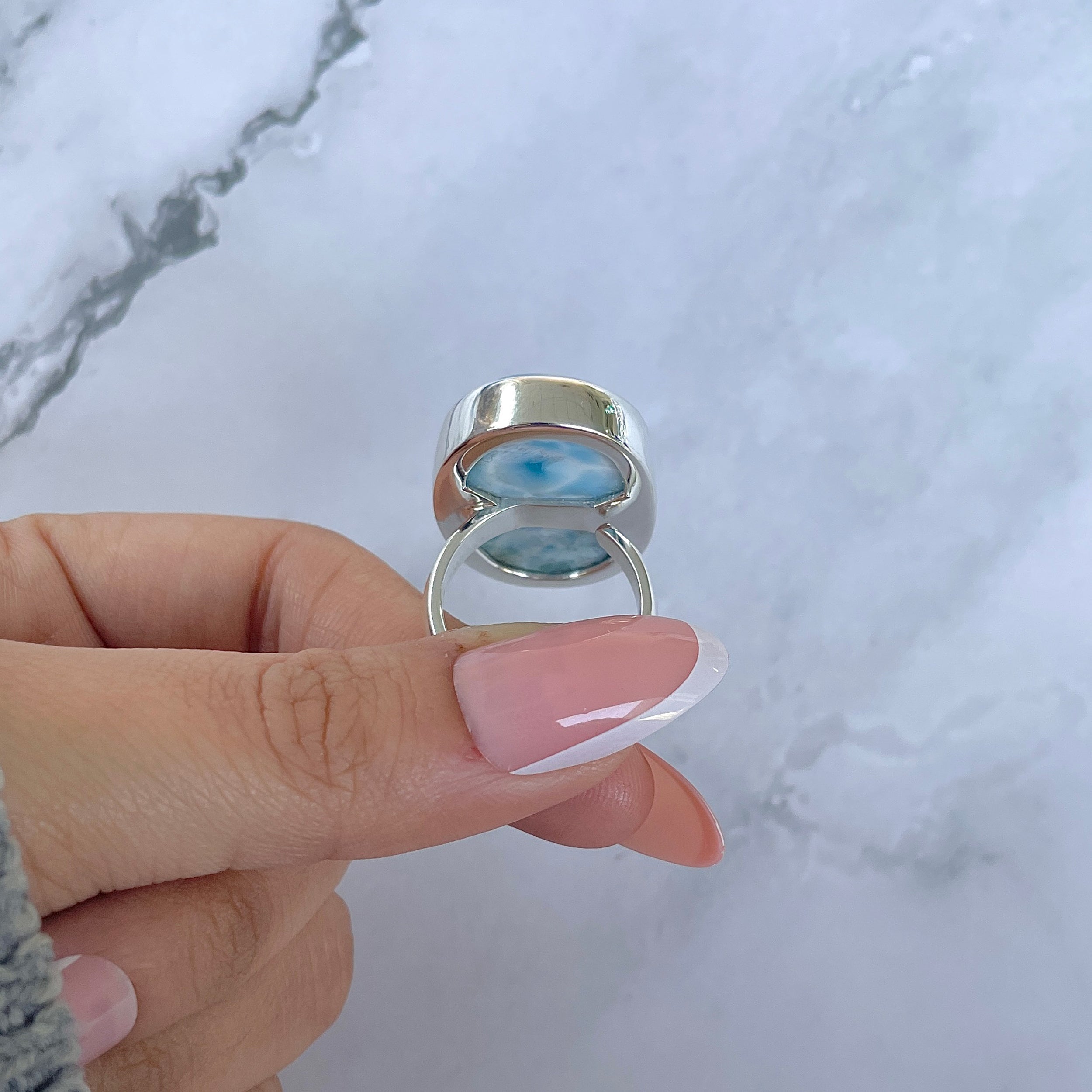 Larimar Adjustable Ring-(LAR-R-1521.)