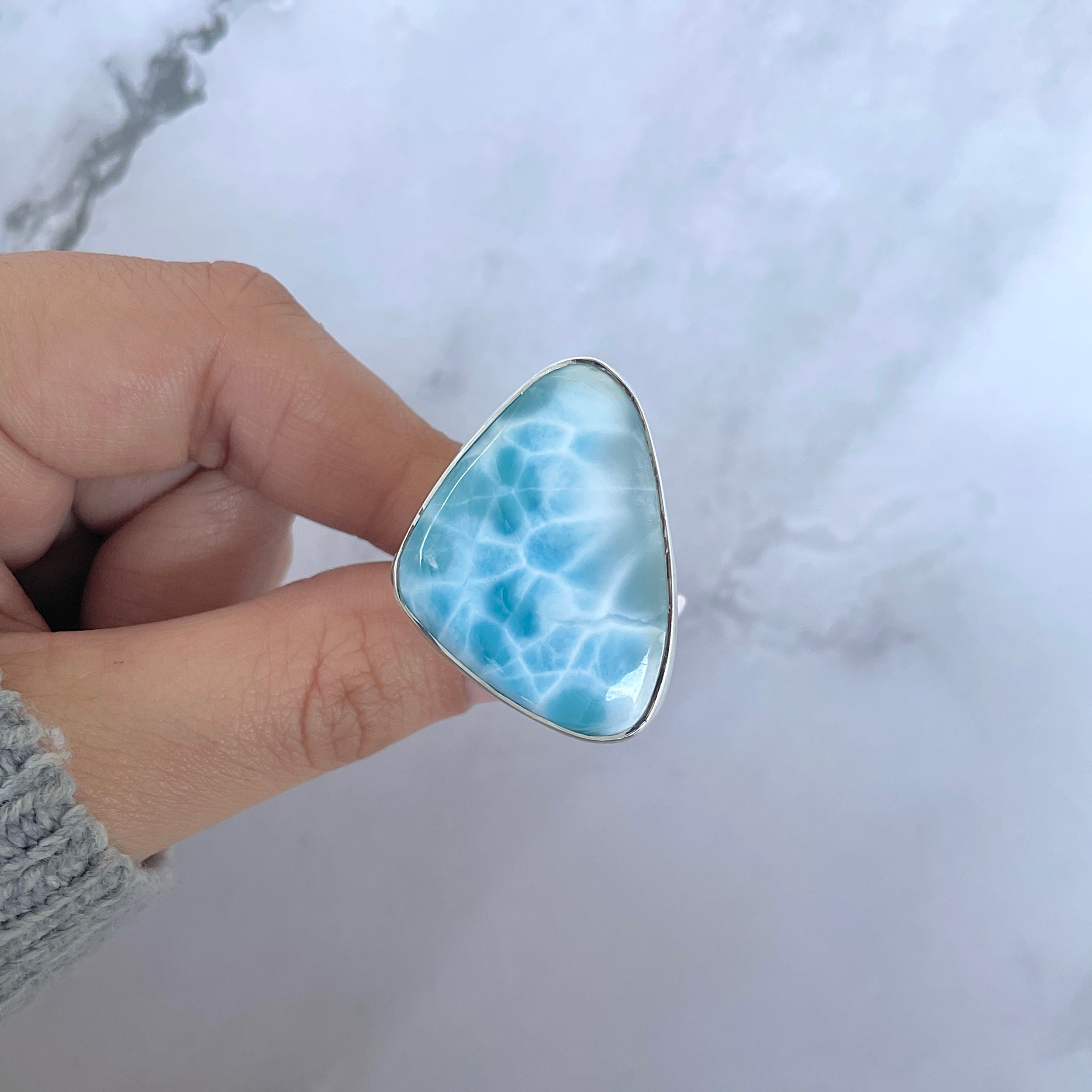Larimar Adjustable Ring-(LAR-R-1522.)