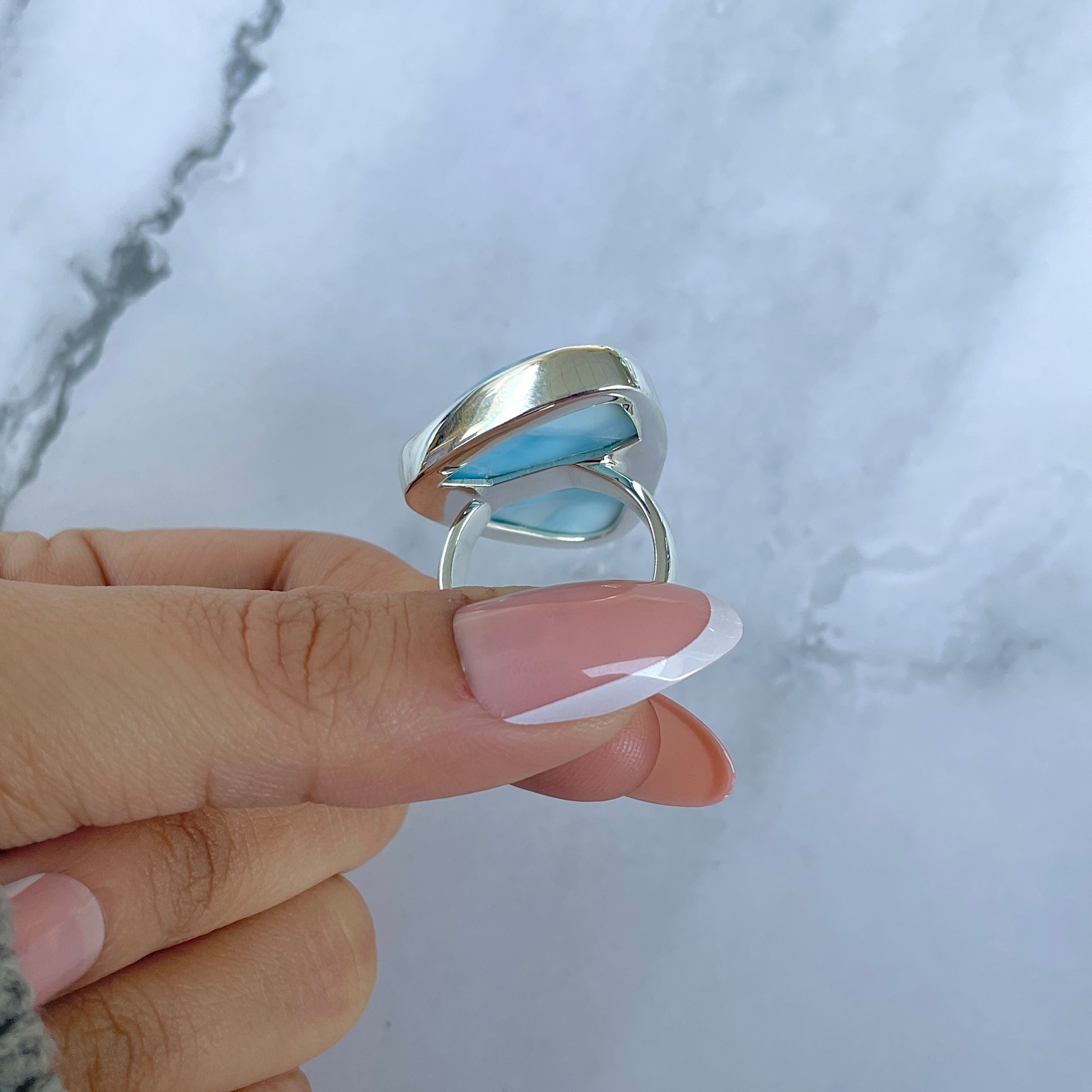 Larimar Adjustable Ring-(LAR-R-1522.)