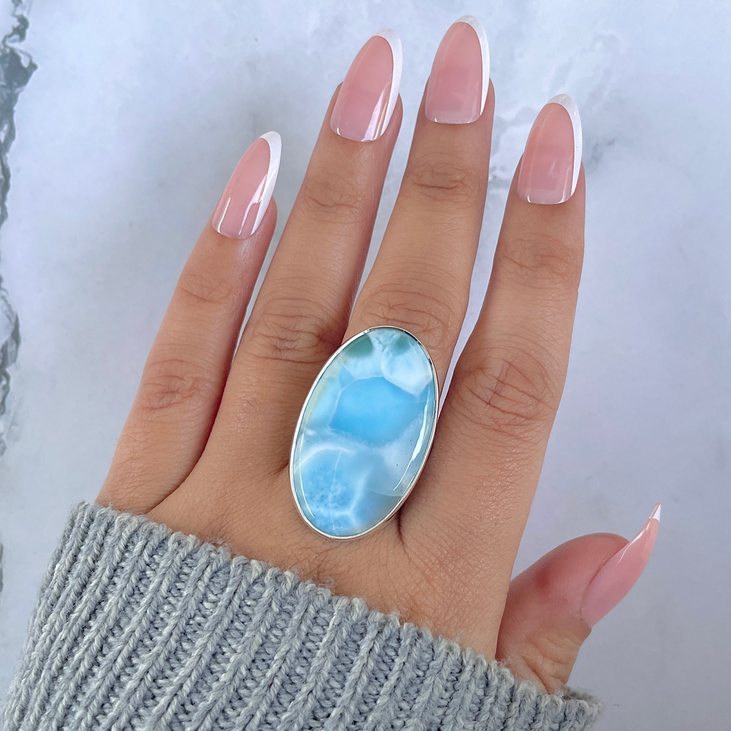 Larimar Adjustable Ring-(LAR-R-1523.)