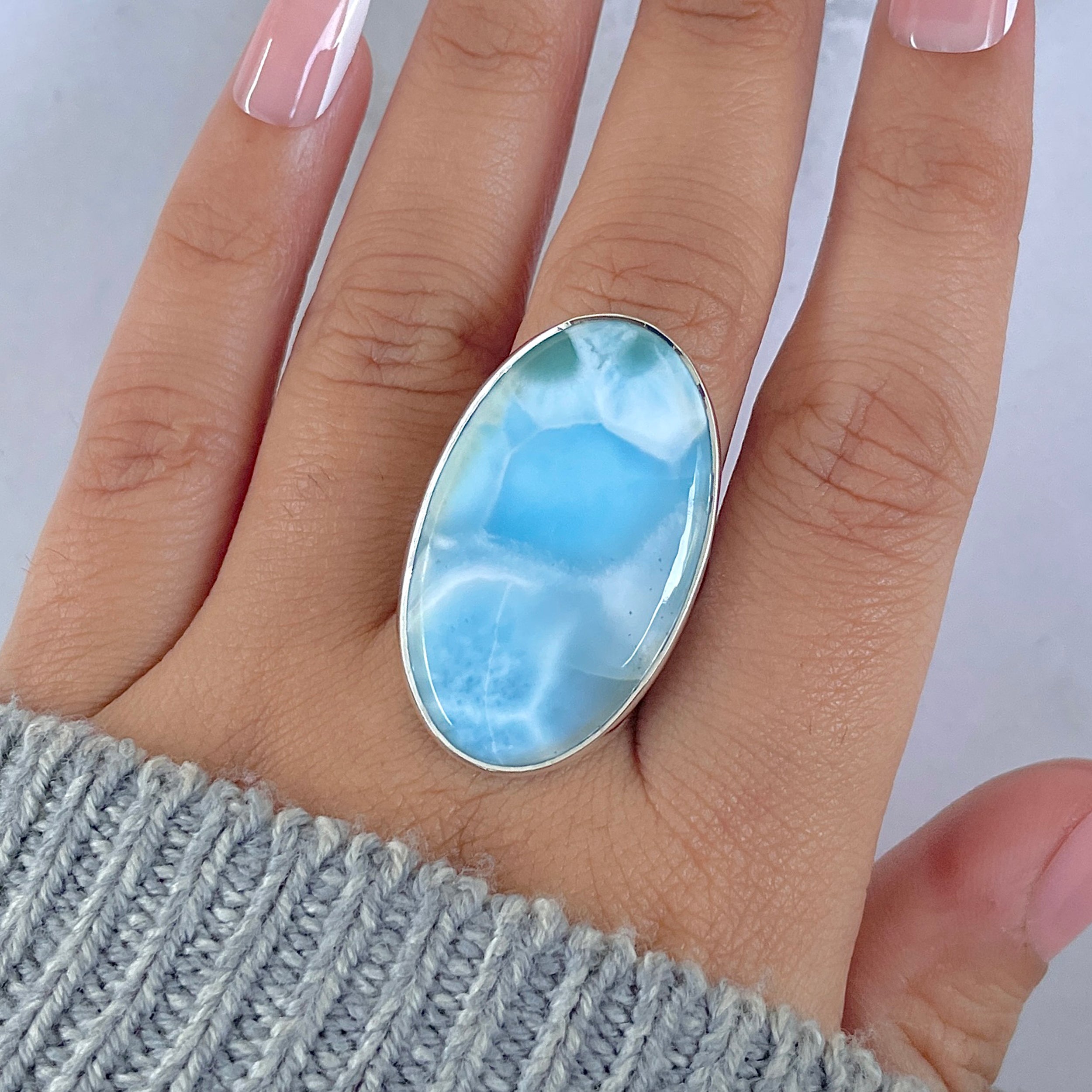 Larimar Adjustable Ring-(LAR-R-1523.)