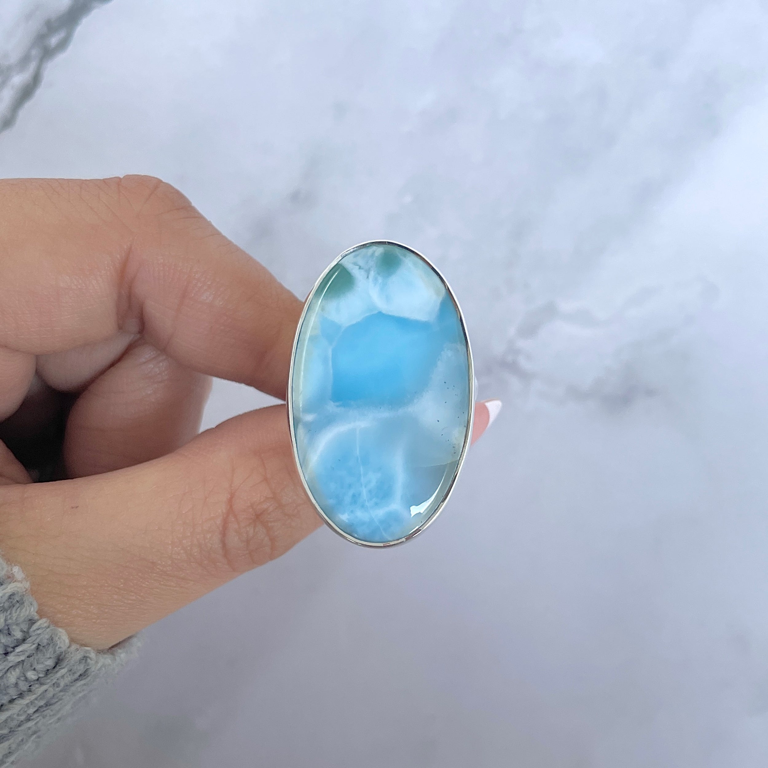 Larimar Adjustable Ring-(LAR-R-1523.)