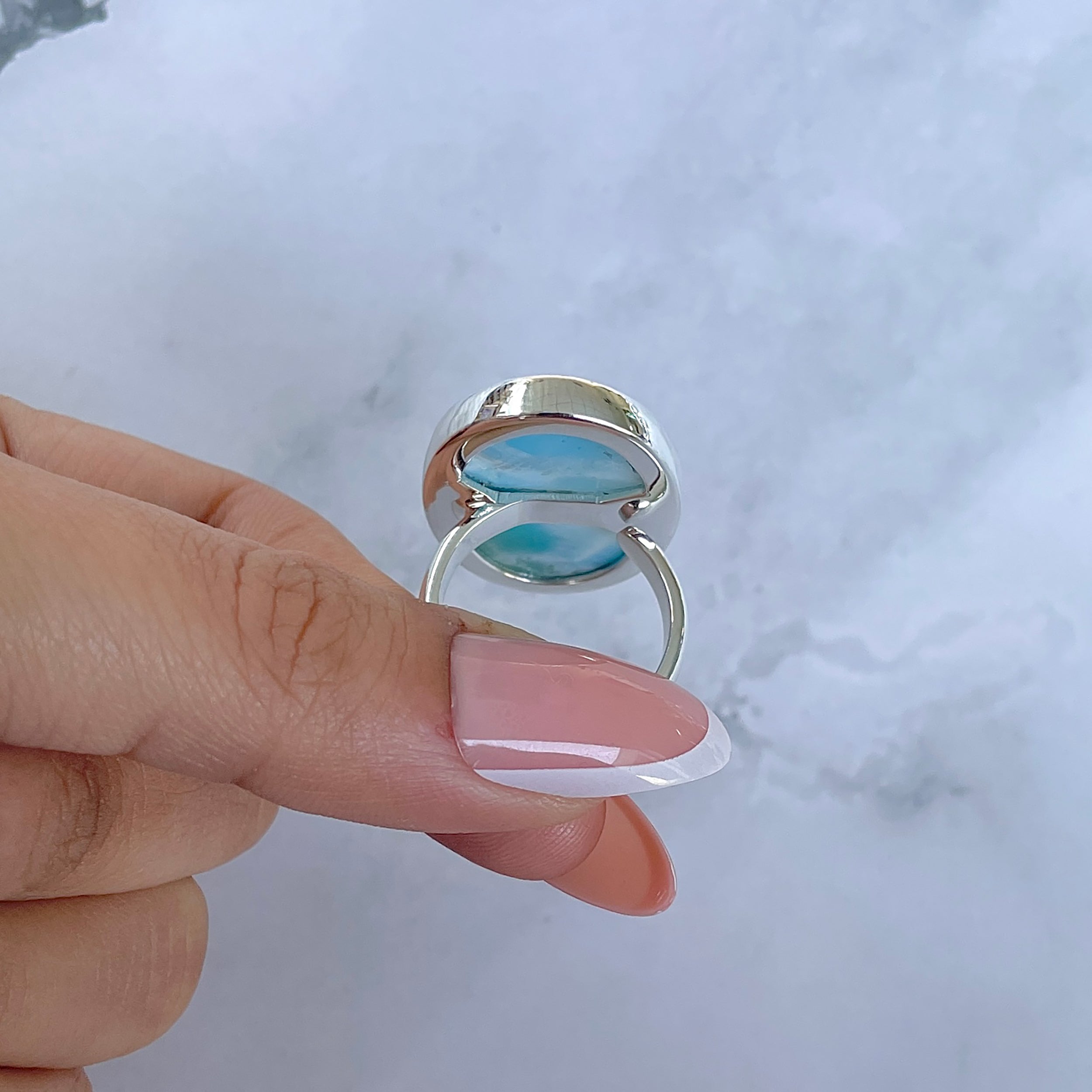 Larimar Adjustable Ring-(LAR-R-1523.)