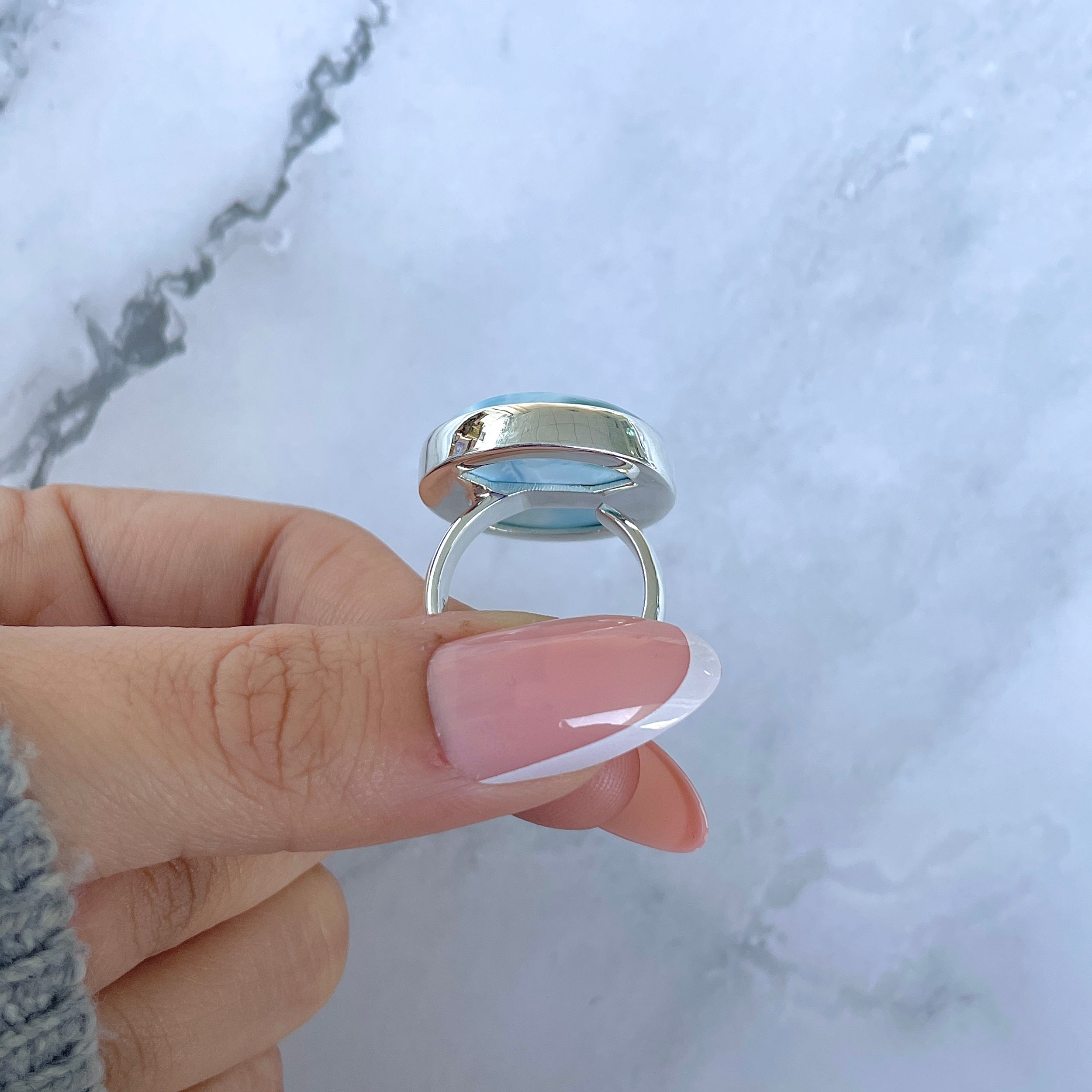 Larimar Adjustable Ring-(LAR-R-1525.)