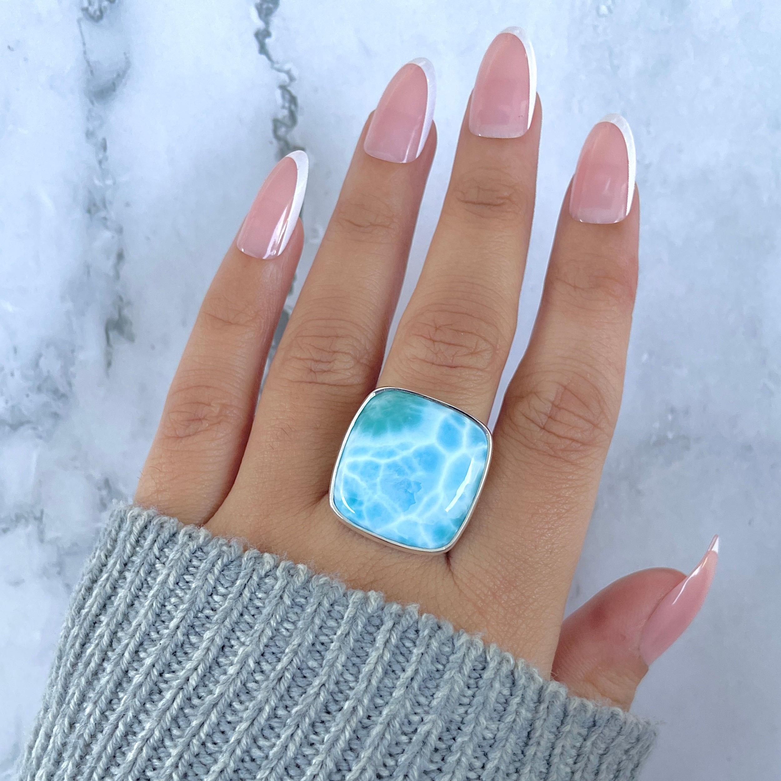 Larimar Adjustable Ring-(LAR-R-1527.)