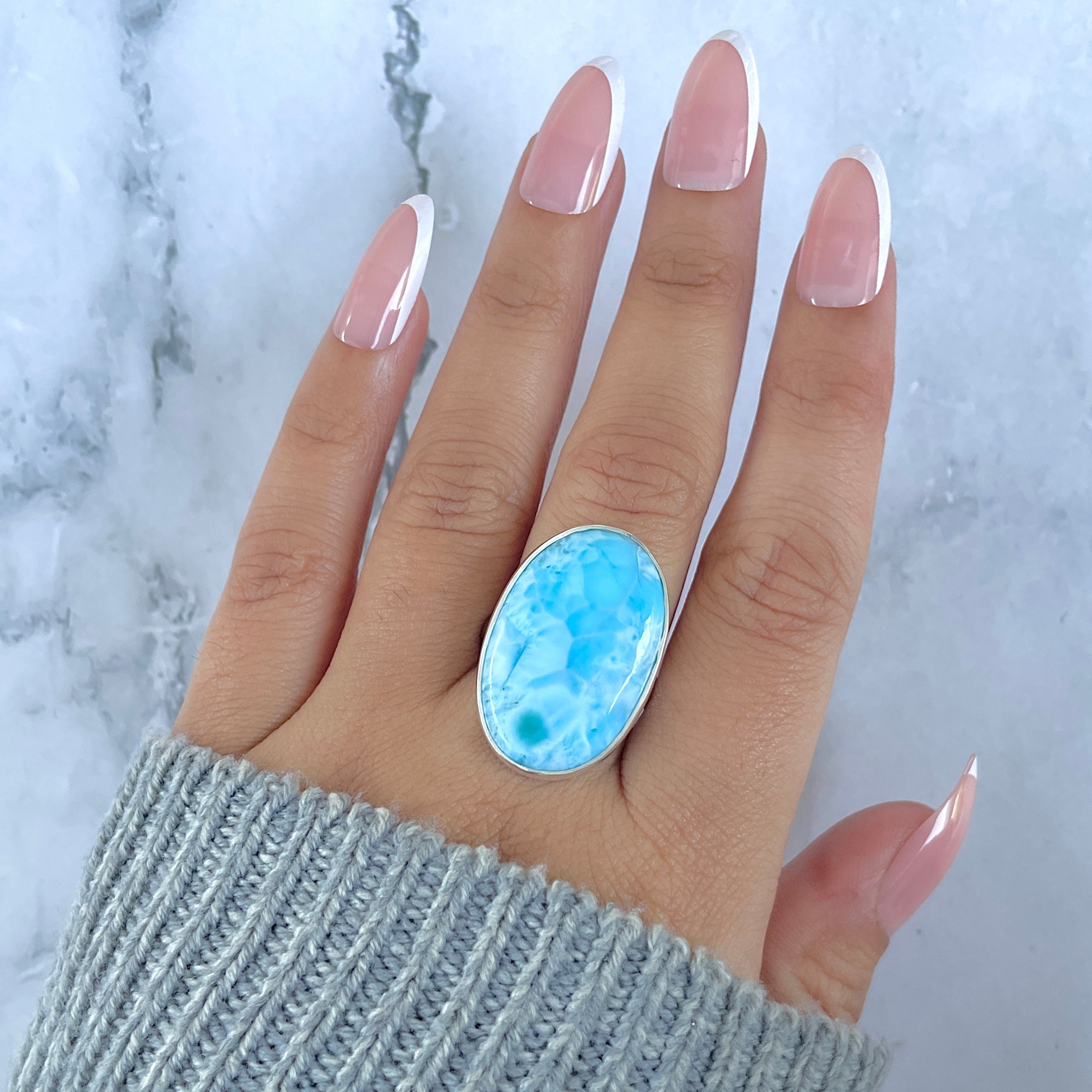 Larimar Adjustable Ring-(LAR-R-1528.)