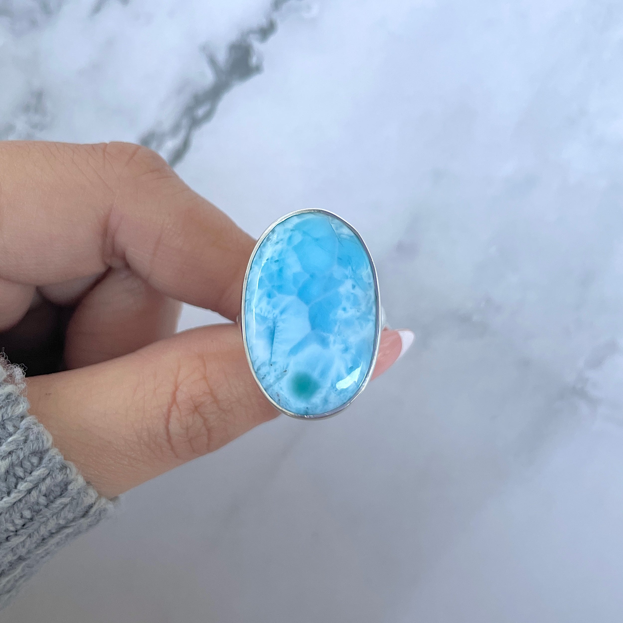 Larimar Adjustable Ring-(LAR-R-1528.)
