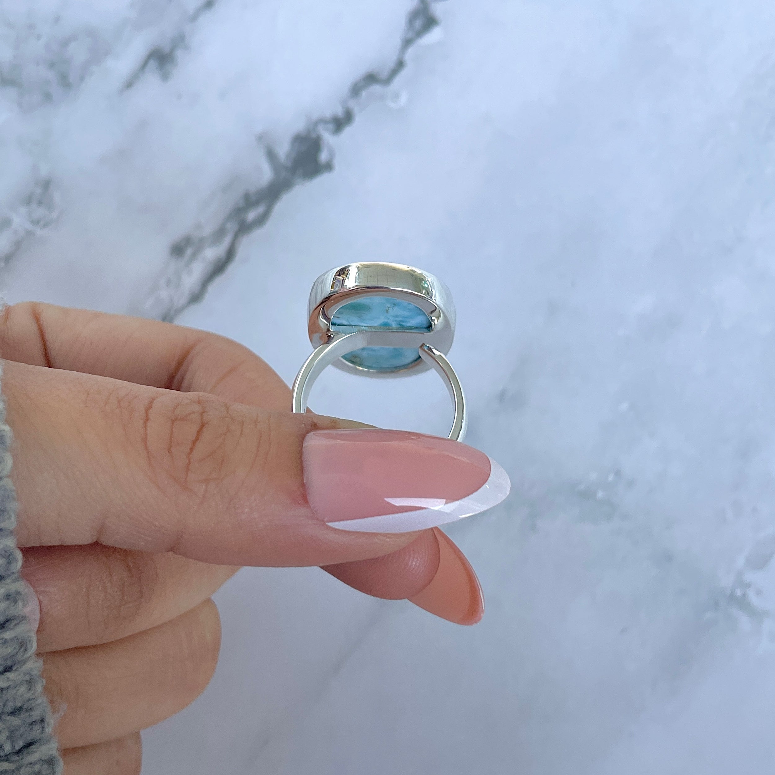 Larimar Adjustable Ring-(LAR-R-1528.)