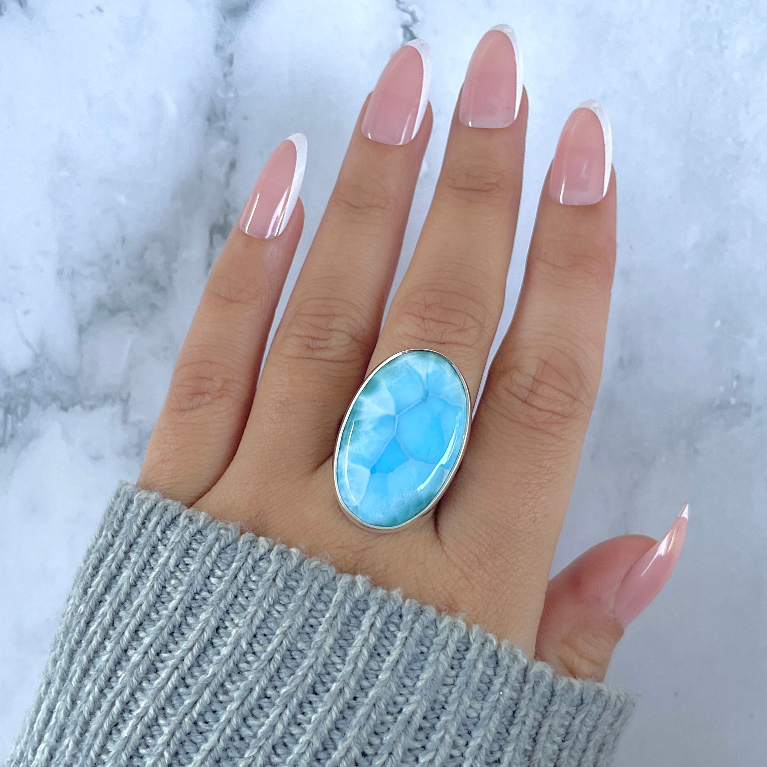 Larimar Adjustable Ring-(LAR-R-1529.)