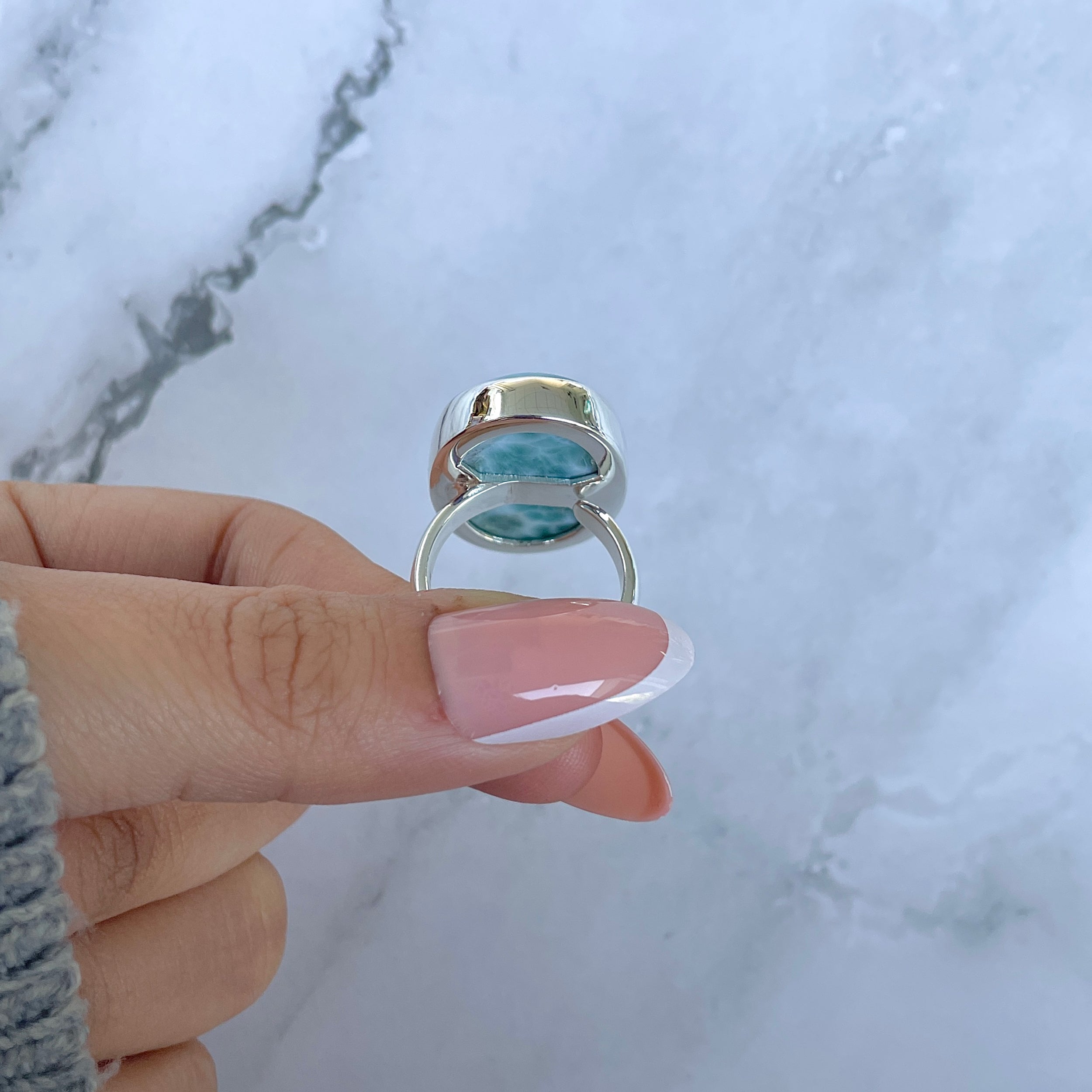 Larimar Adjustable Ring-(LAR-R-1529.)