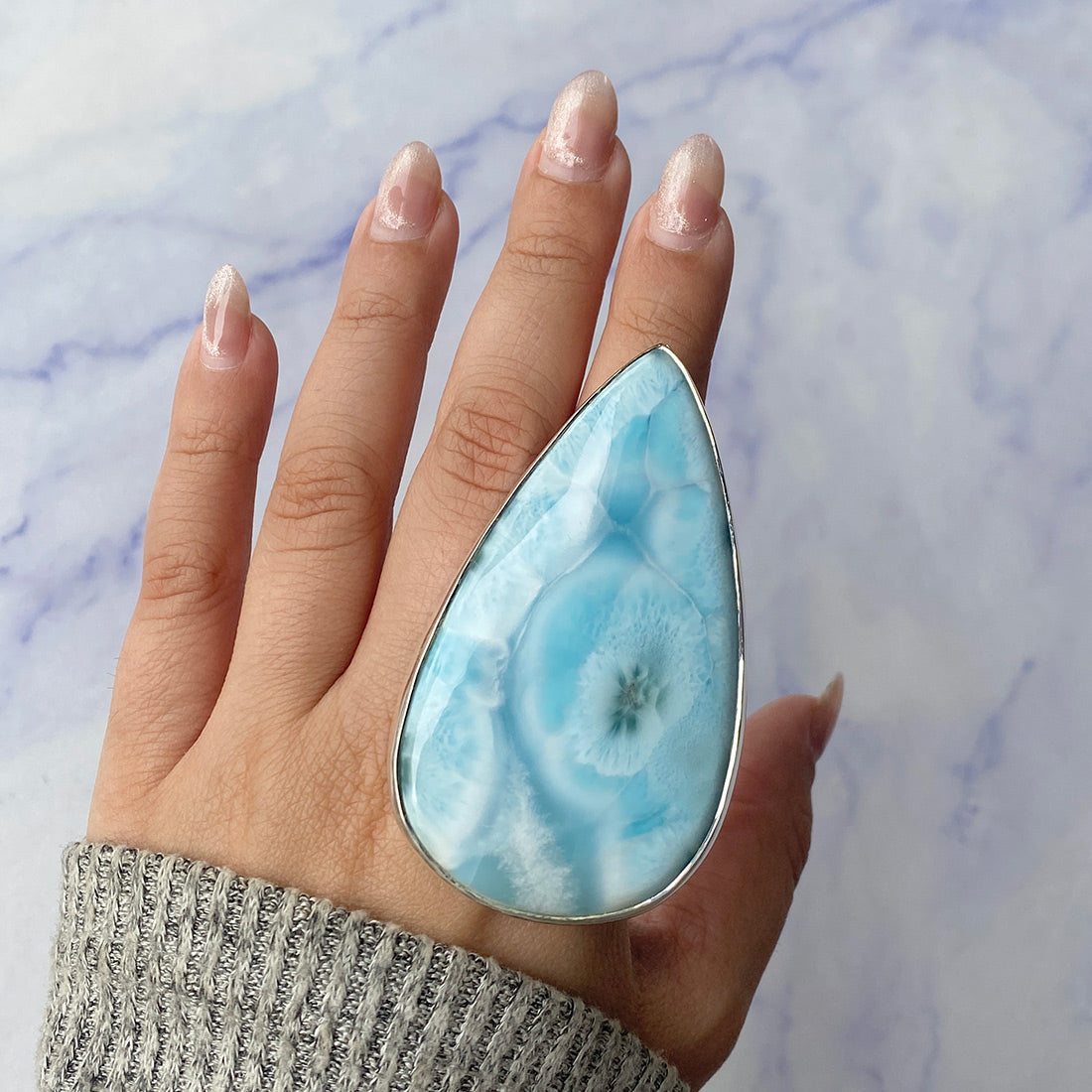 Larimar Adjustable Ring-(LAR-R-153.)