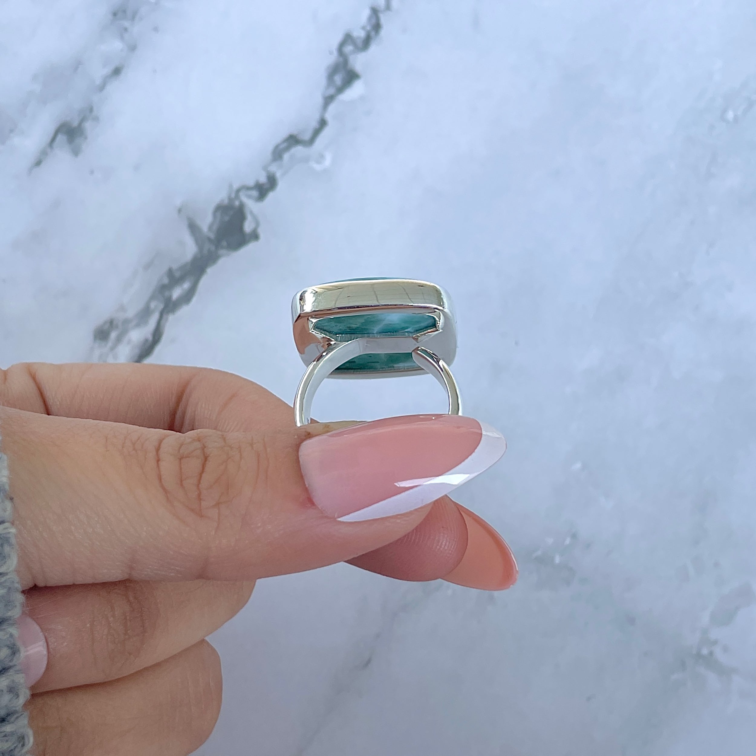 Larimar Adjustable Ring-(LAR-R-1530.)