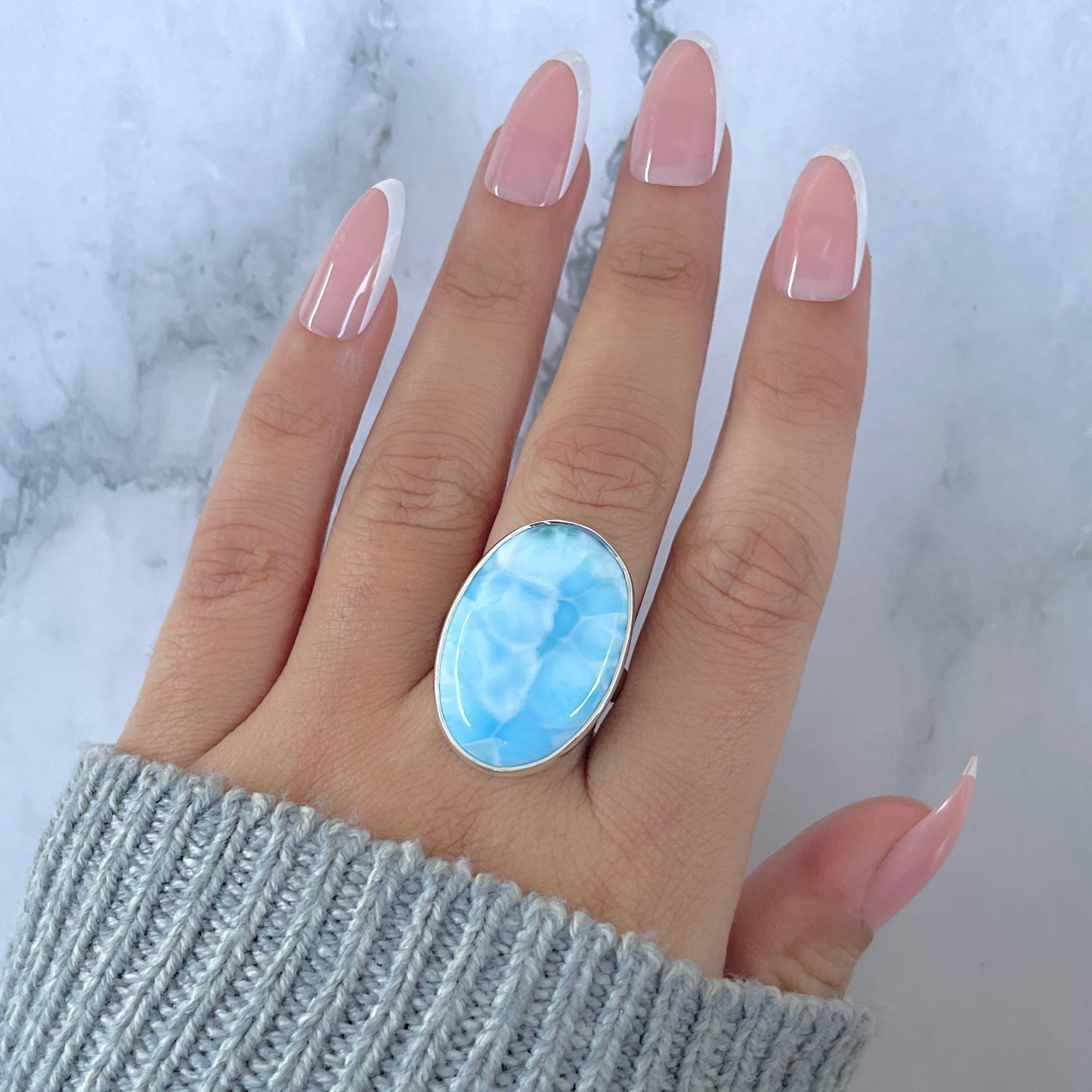 Larimar Adjustable Ring-(LAR-R-1531.)
