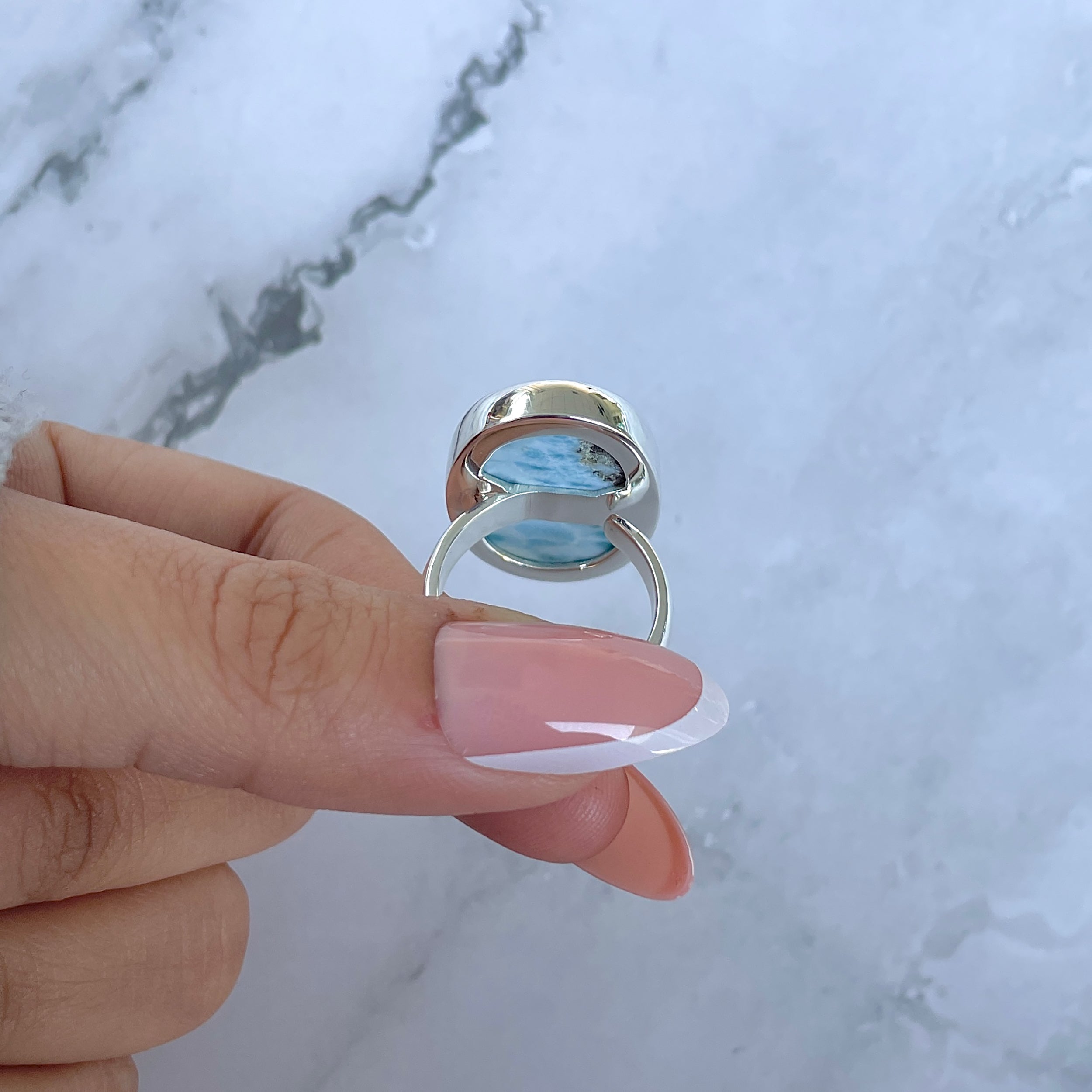 Larimar Adjustable Ring-(LAR-R-1531.)