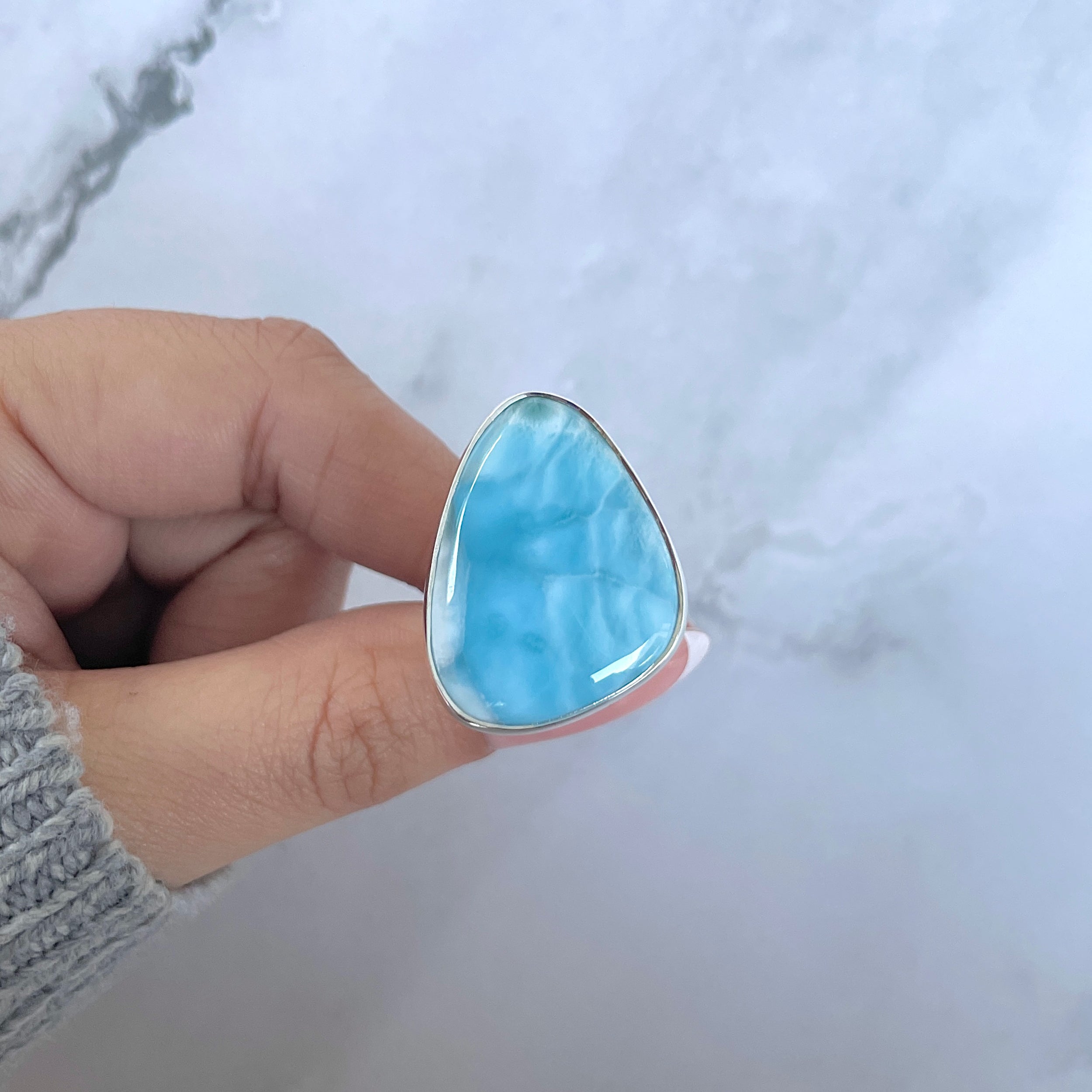 Larimar Adjustable Ring-(LAR-R-1533.)