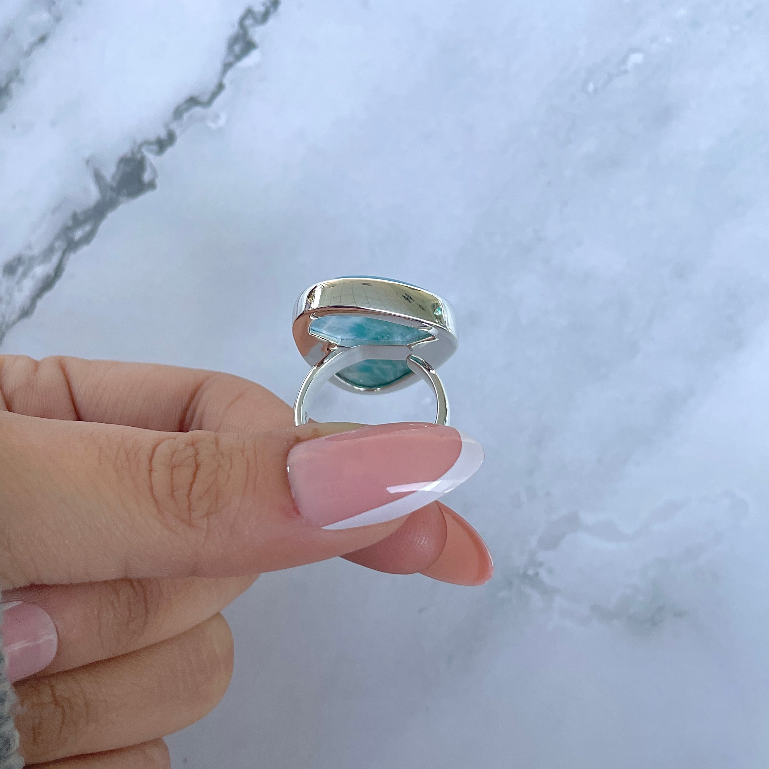 Larimar Adjustable Ring-(LAR-R-1533.)