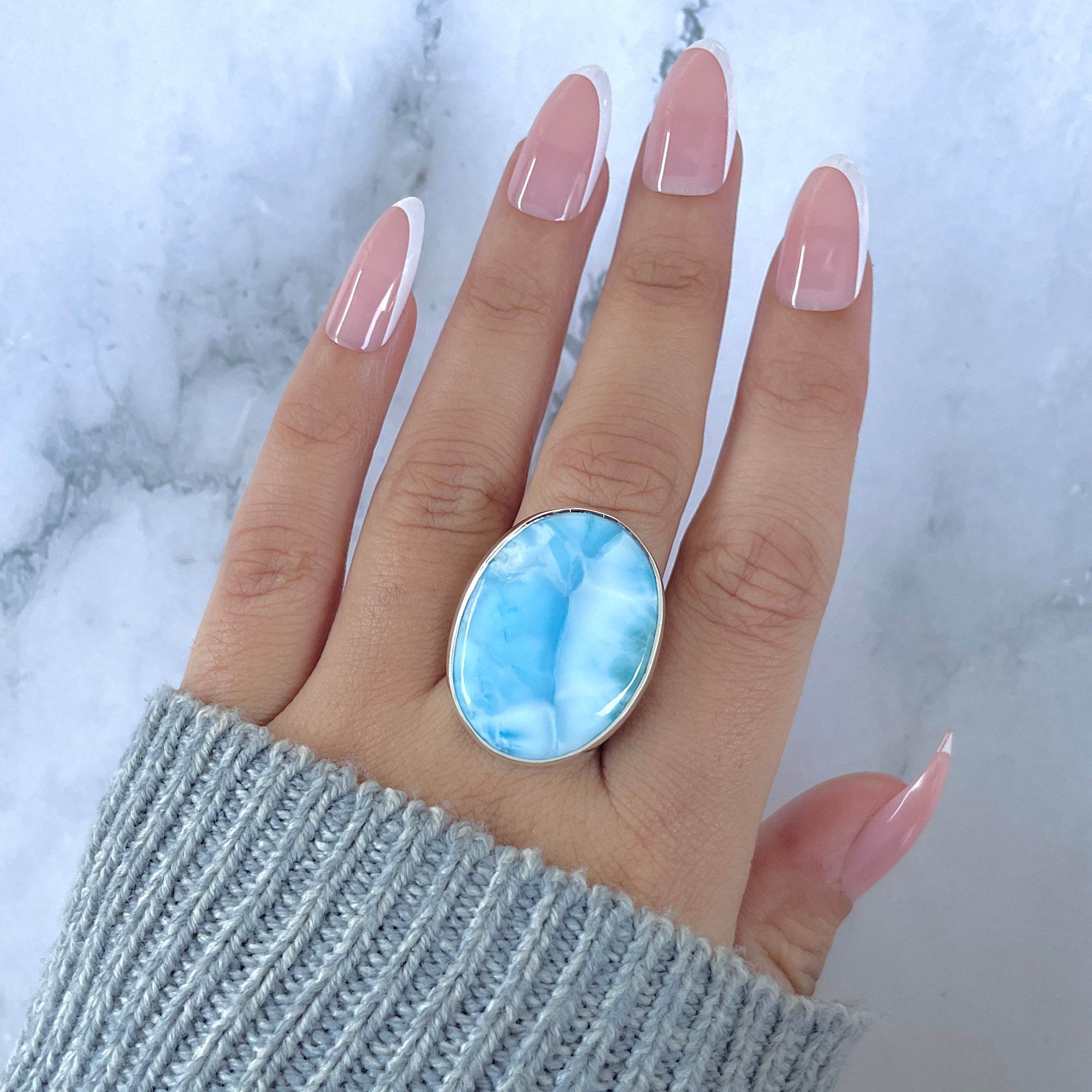 Larimar Adjustable Ring-(LAR-R-1534.)
