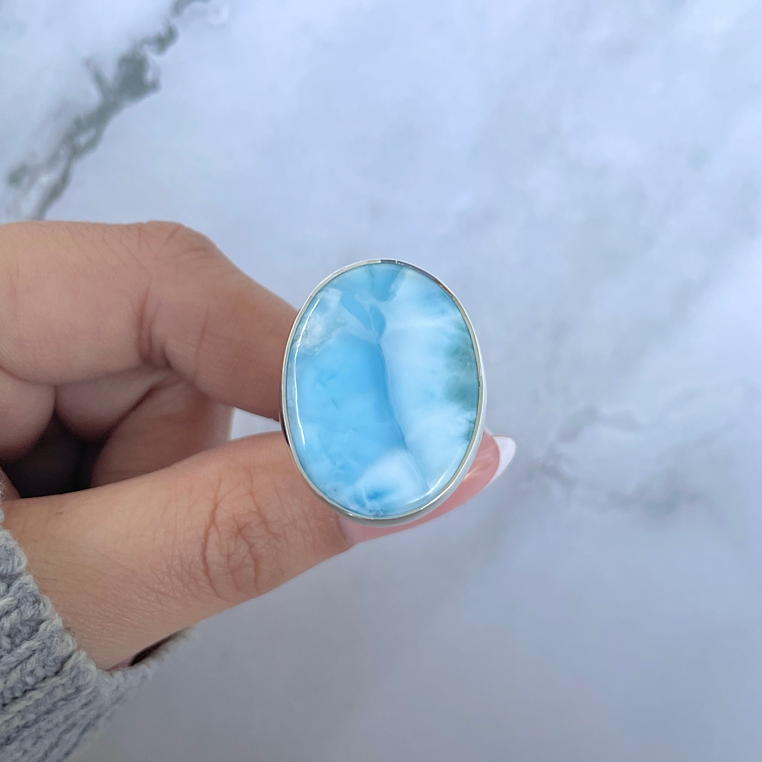 Larimar Adjustable Ring-(LAR-R-1534.)