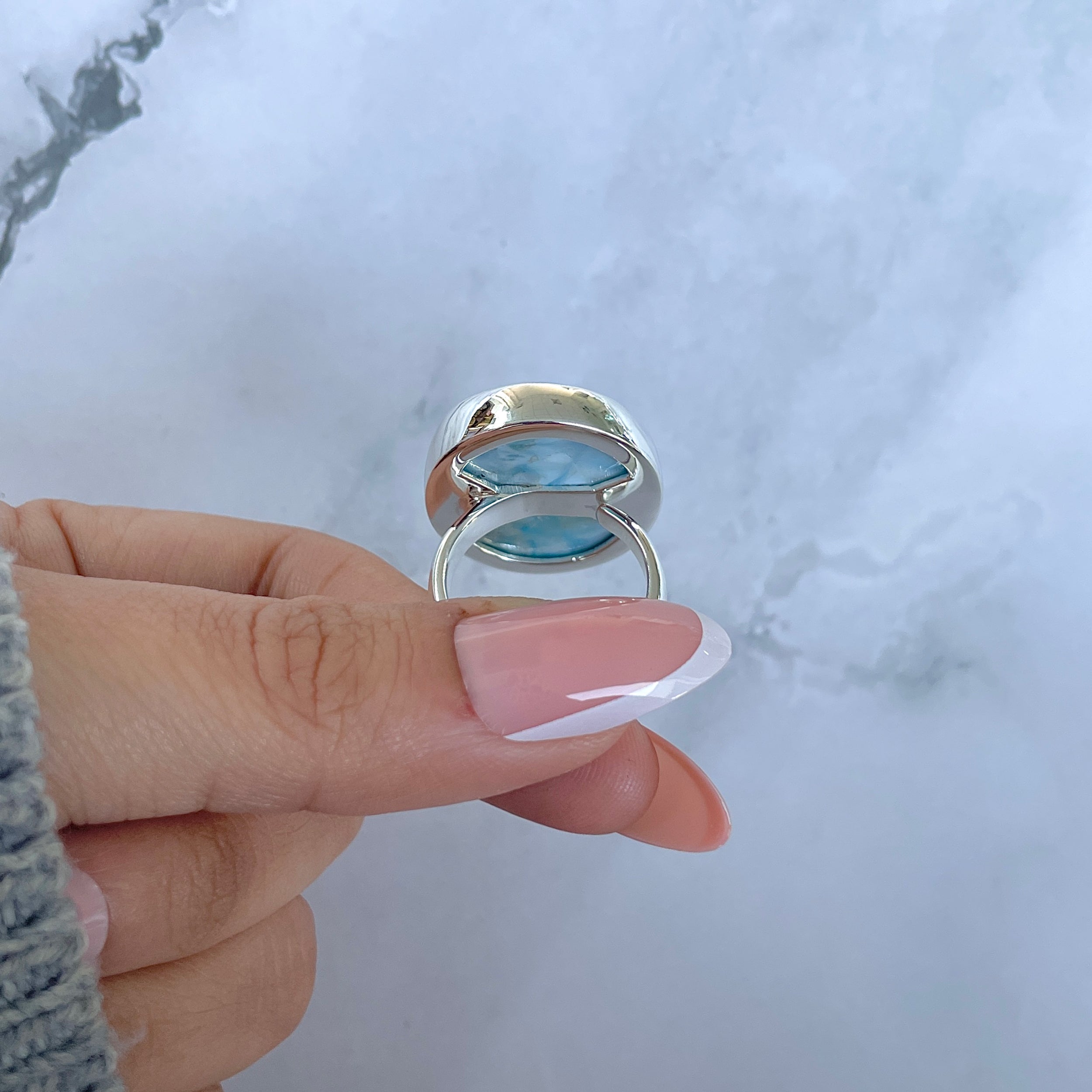 Larimar Adjustable Ring-(LAR-R-1534.)