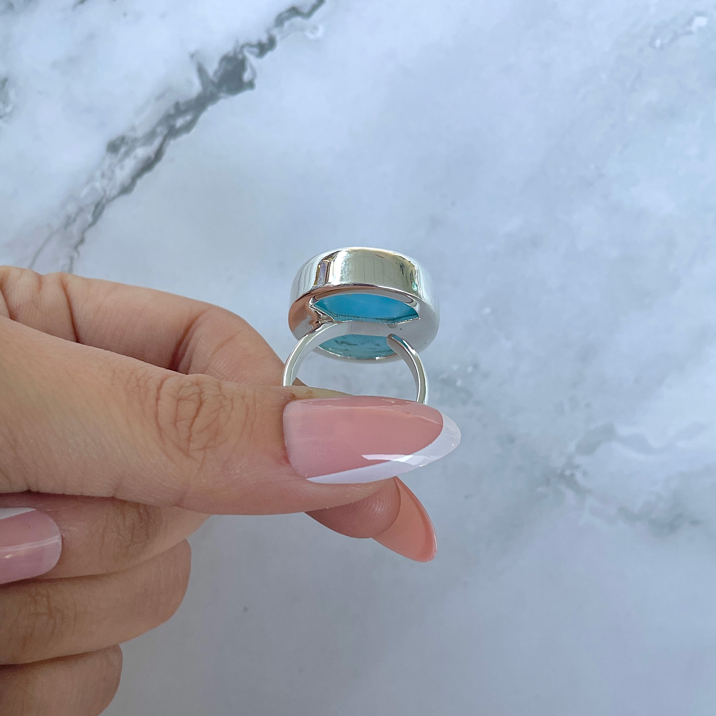 Larimar Adjustable Ring-(LAR-R-1535.)