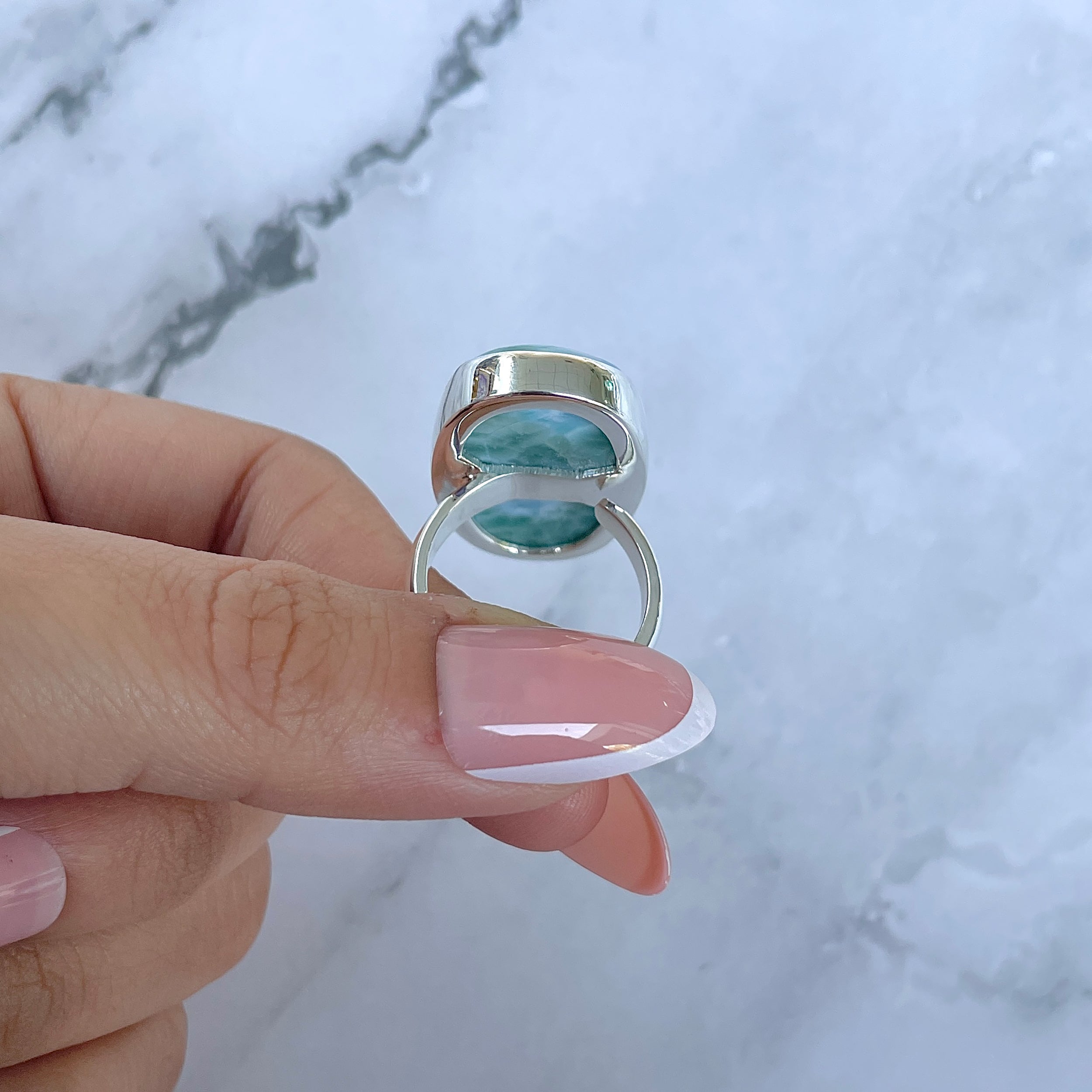 Larimar Adjustable Ring-(LAR-R-1536.)