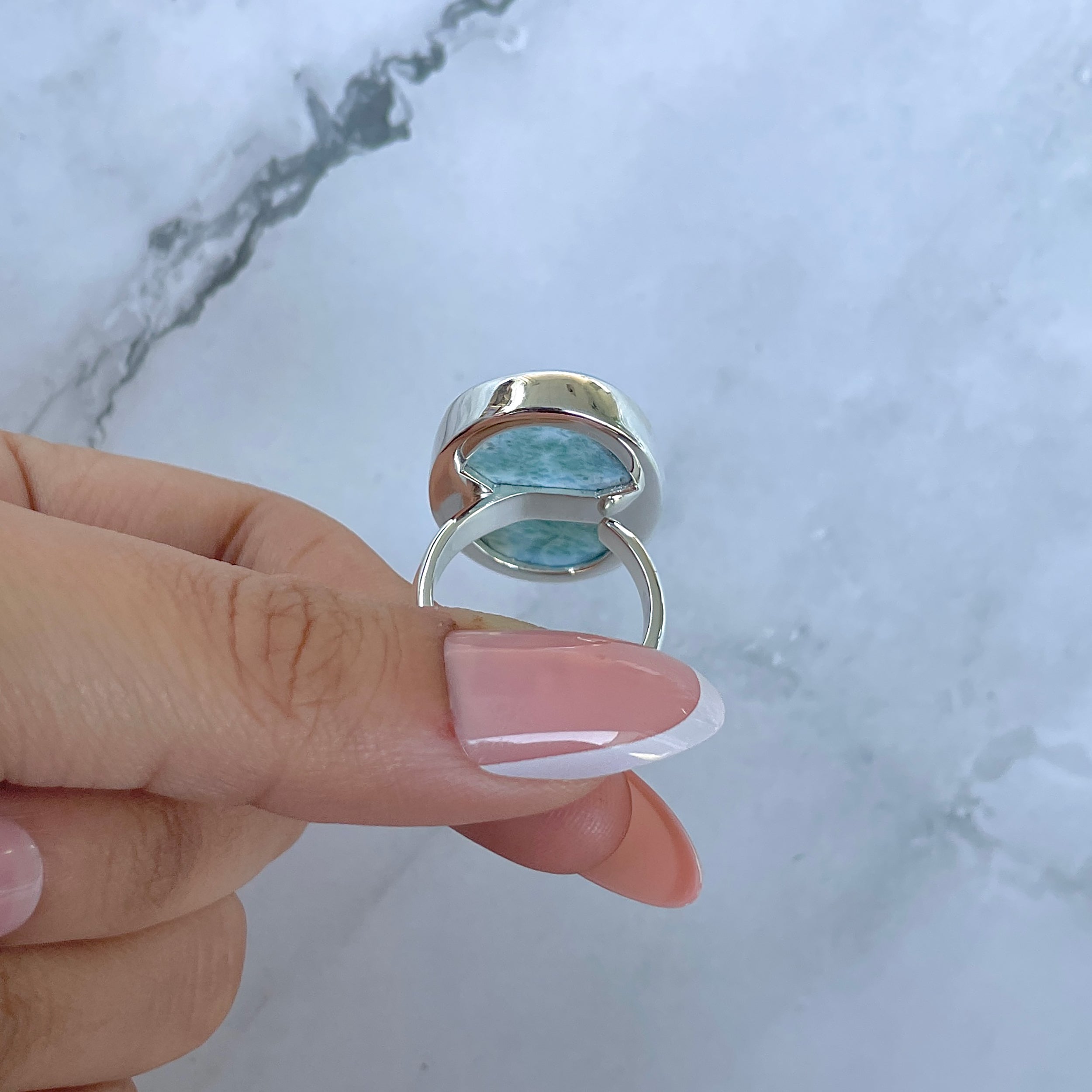 Larimar Adjustable Ring-(LAR-R-1537.)