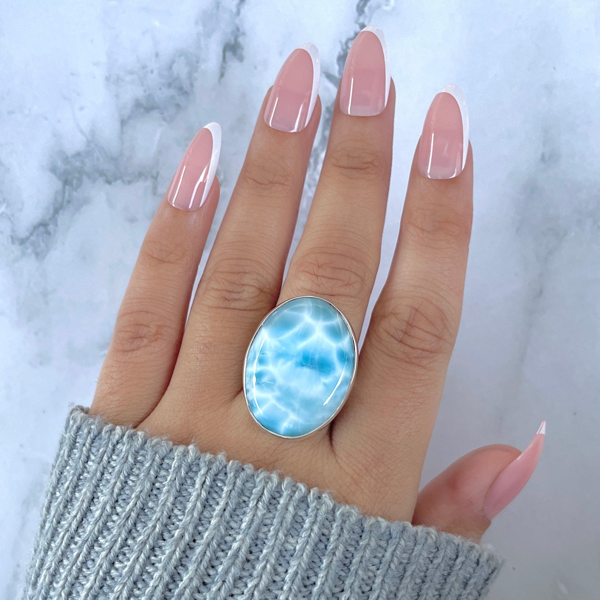 Larimar Adjustable Ring-(LAR-R-1538.)