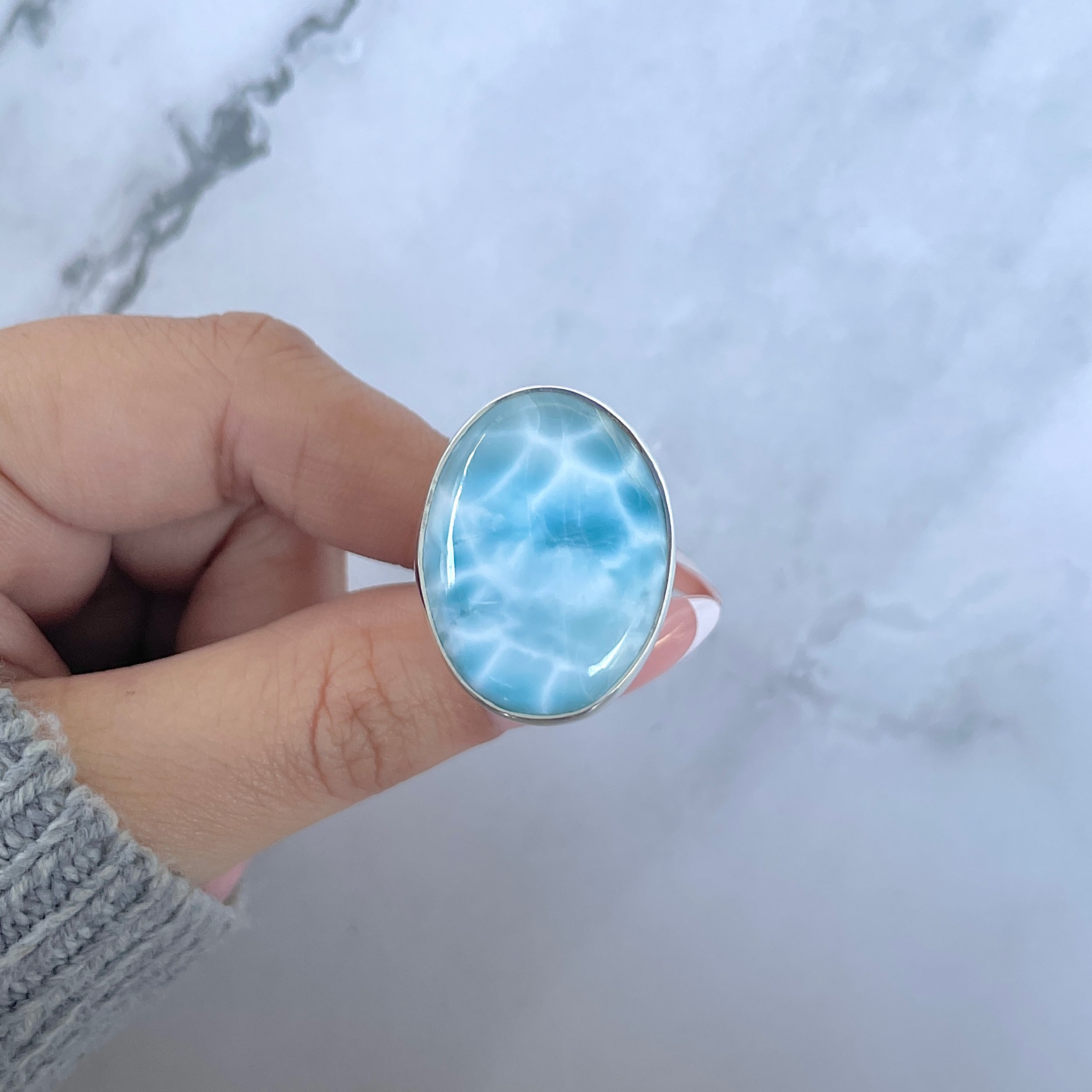 Larimar Adjustable Ring-(LAR-R-1538.)