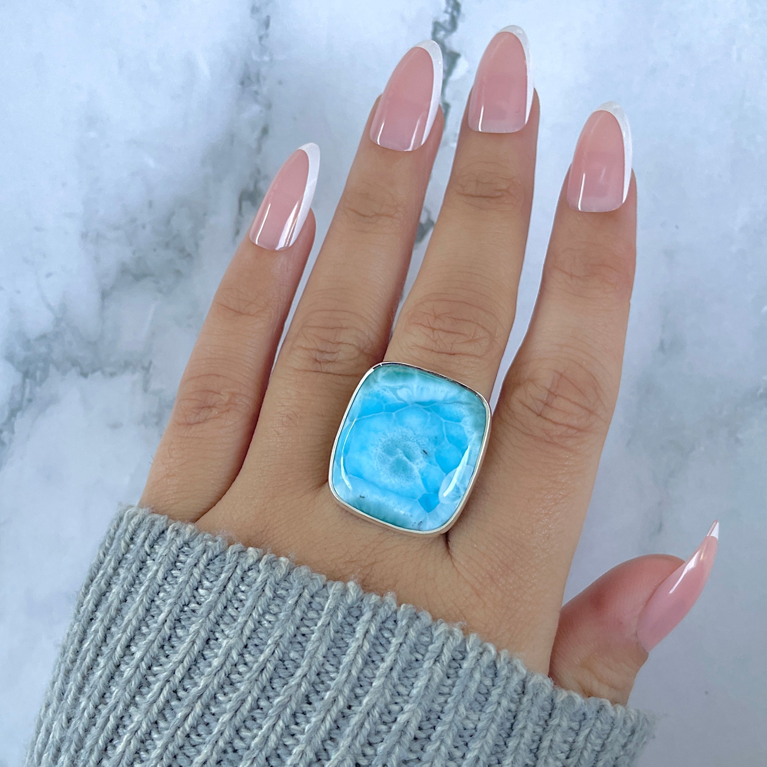 Larimar Adjustable Ring-(LAR-R-1539.)