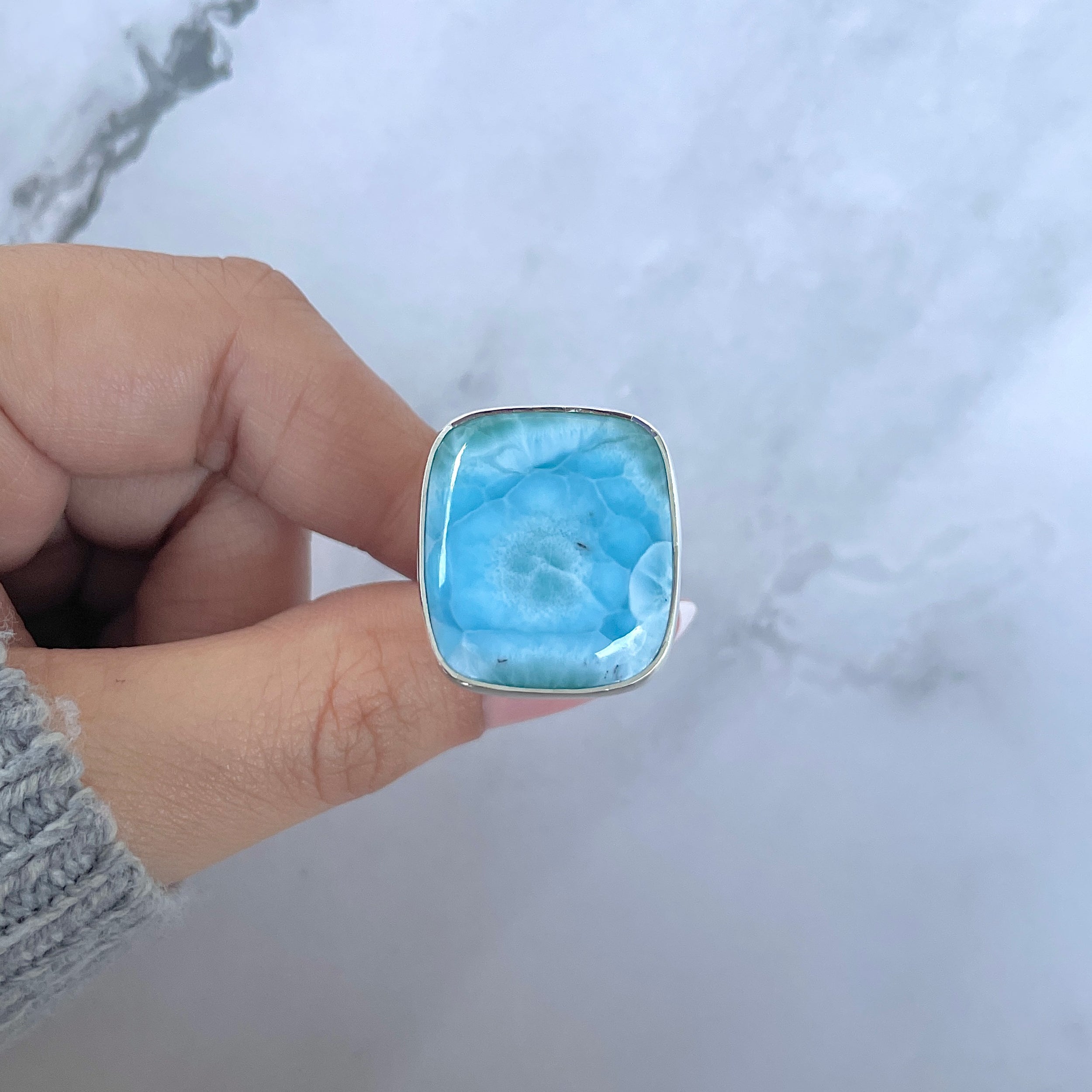 Larimar Adjustable Ring-(LAR-R-1539.)