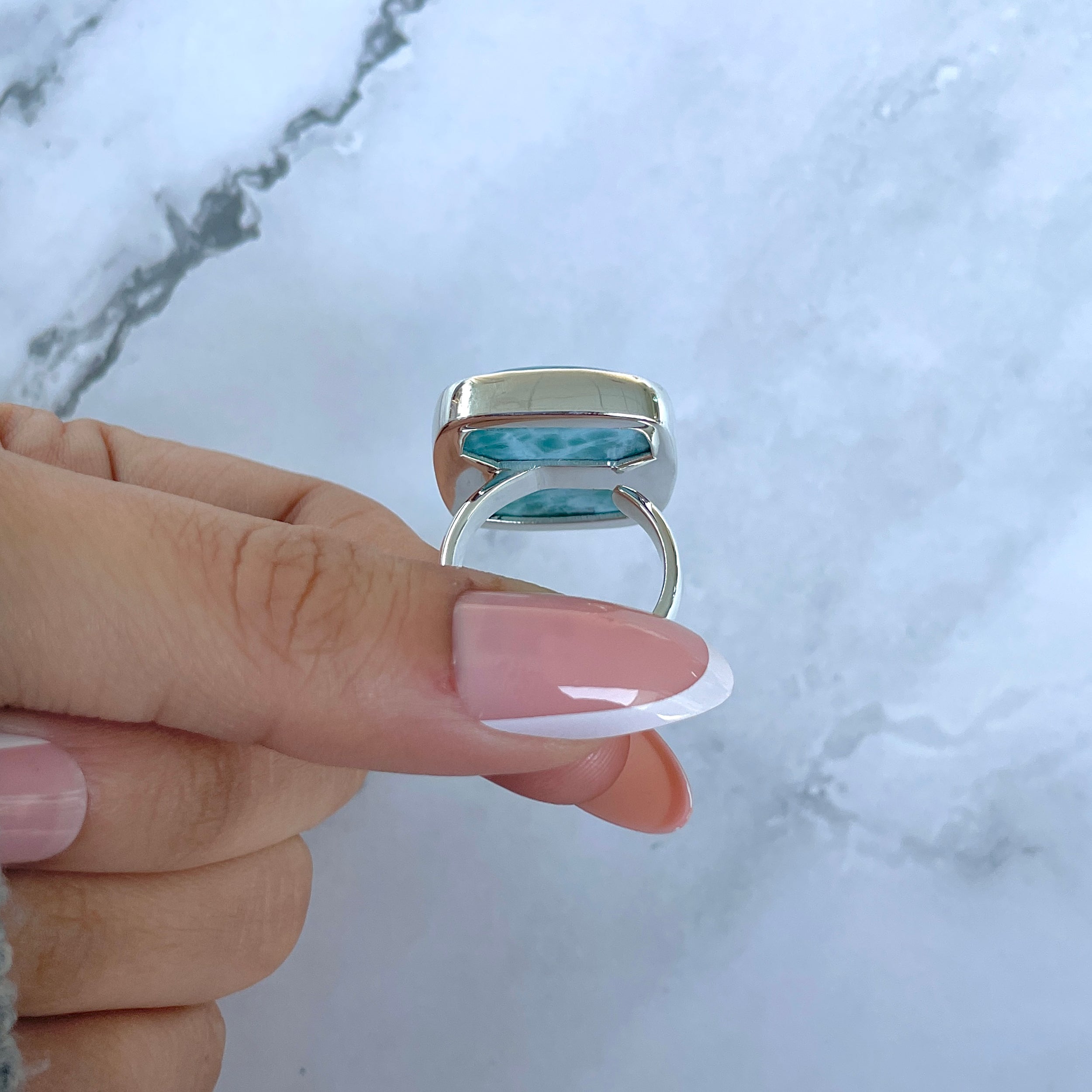 Larimar Adjustable Ring-(LAR-R-1539.)