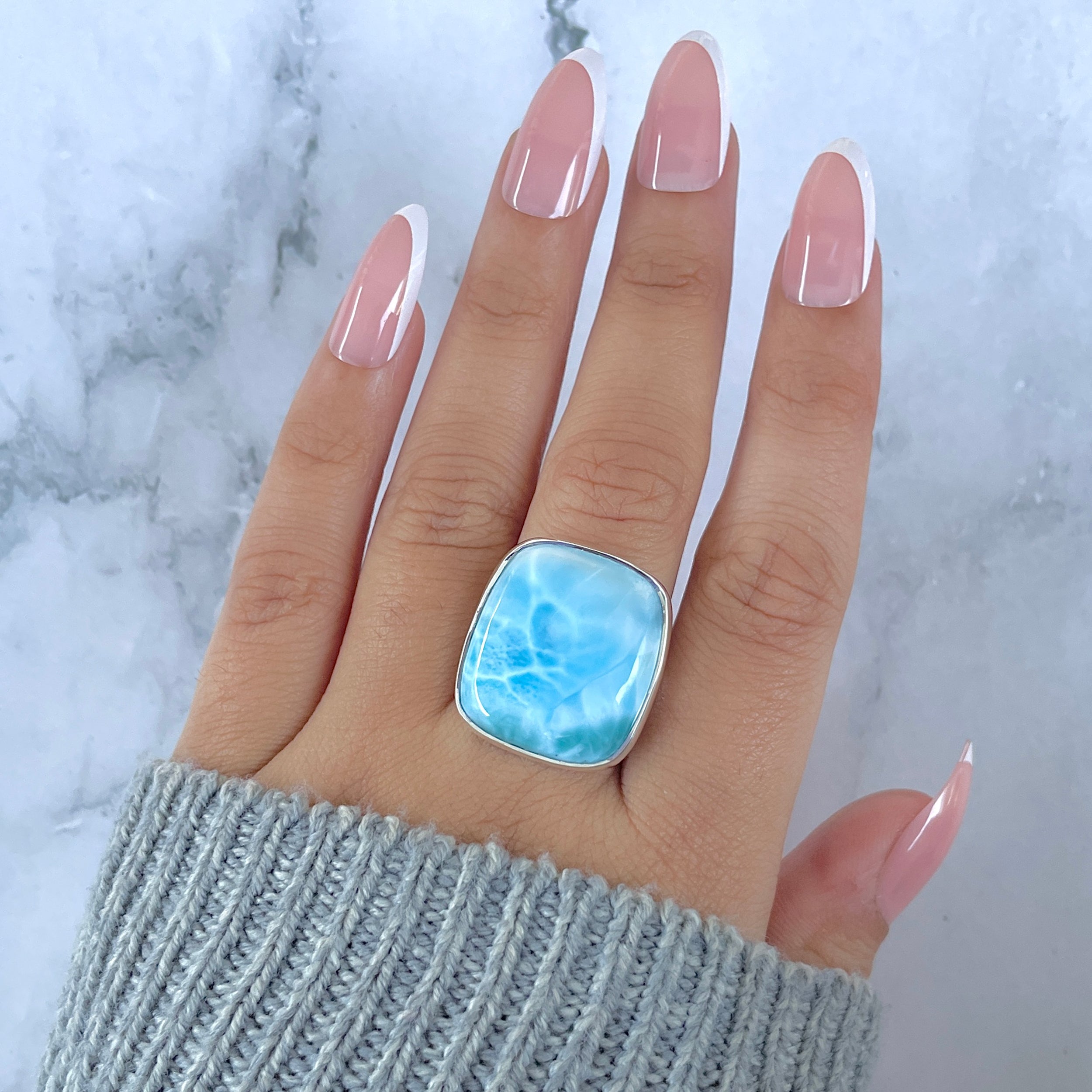 Larimar Adjustable Ring-(LAR-R-1540.)